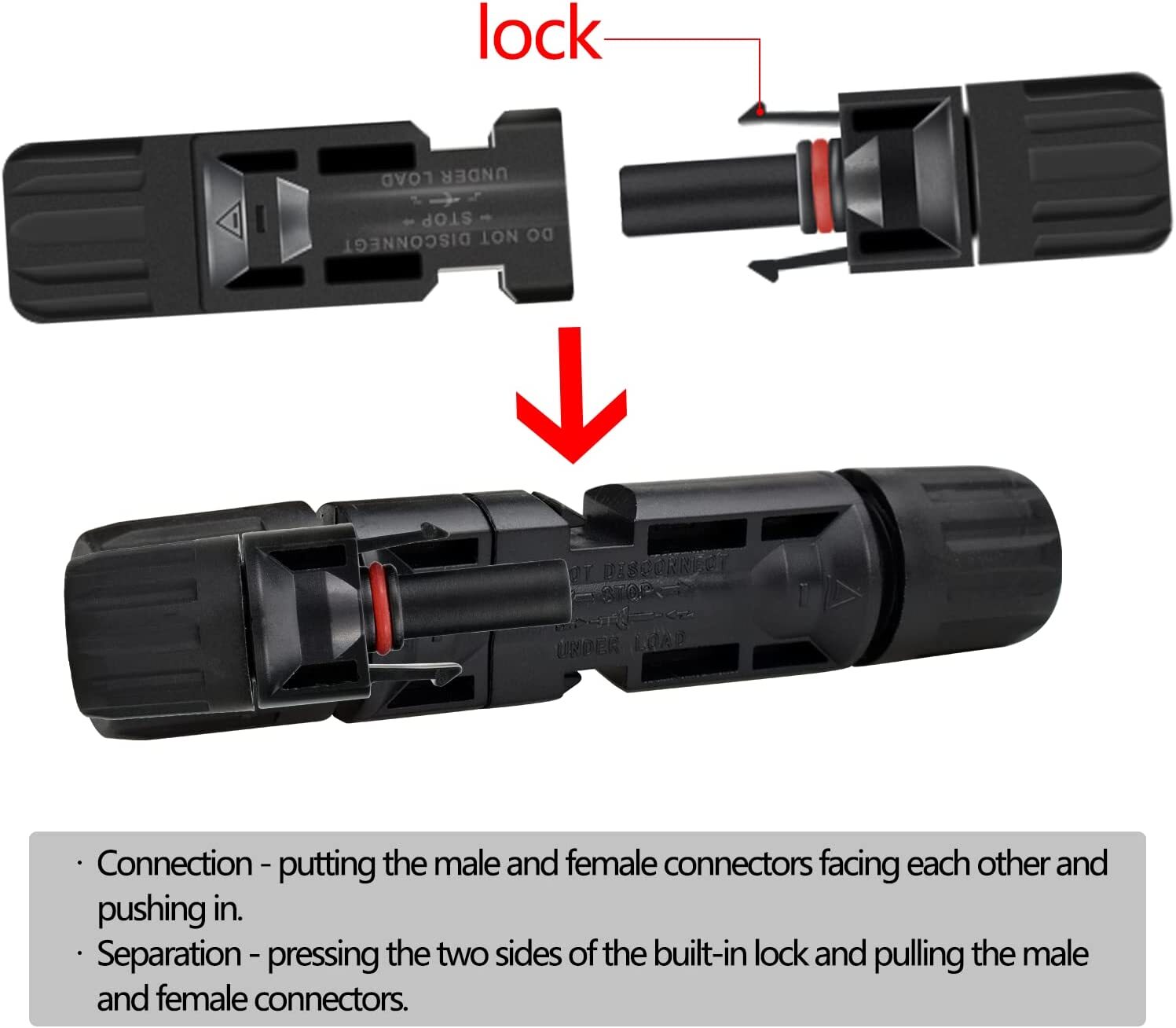 12/24PCS Solar Panel Cable Wire Connectors Crimper PV Crimping Pliers Tool Set