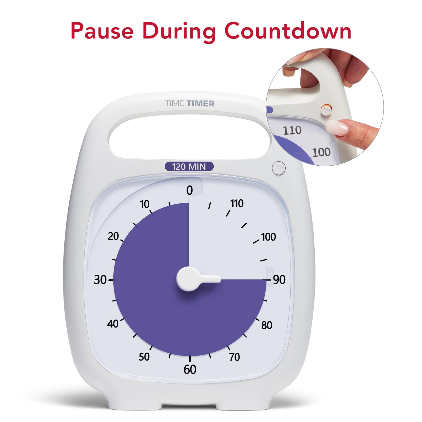 TIME TIMER PLUS 120 Minute Desk Visual Timer Countdown Timer with Portable Ha…