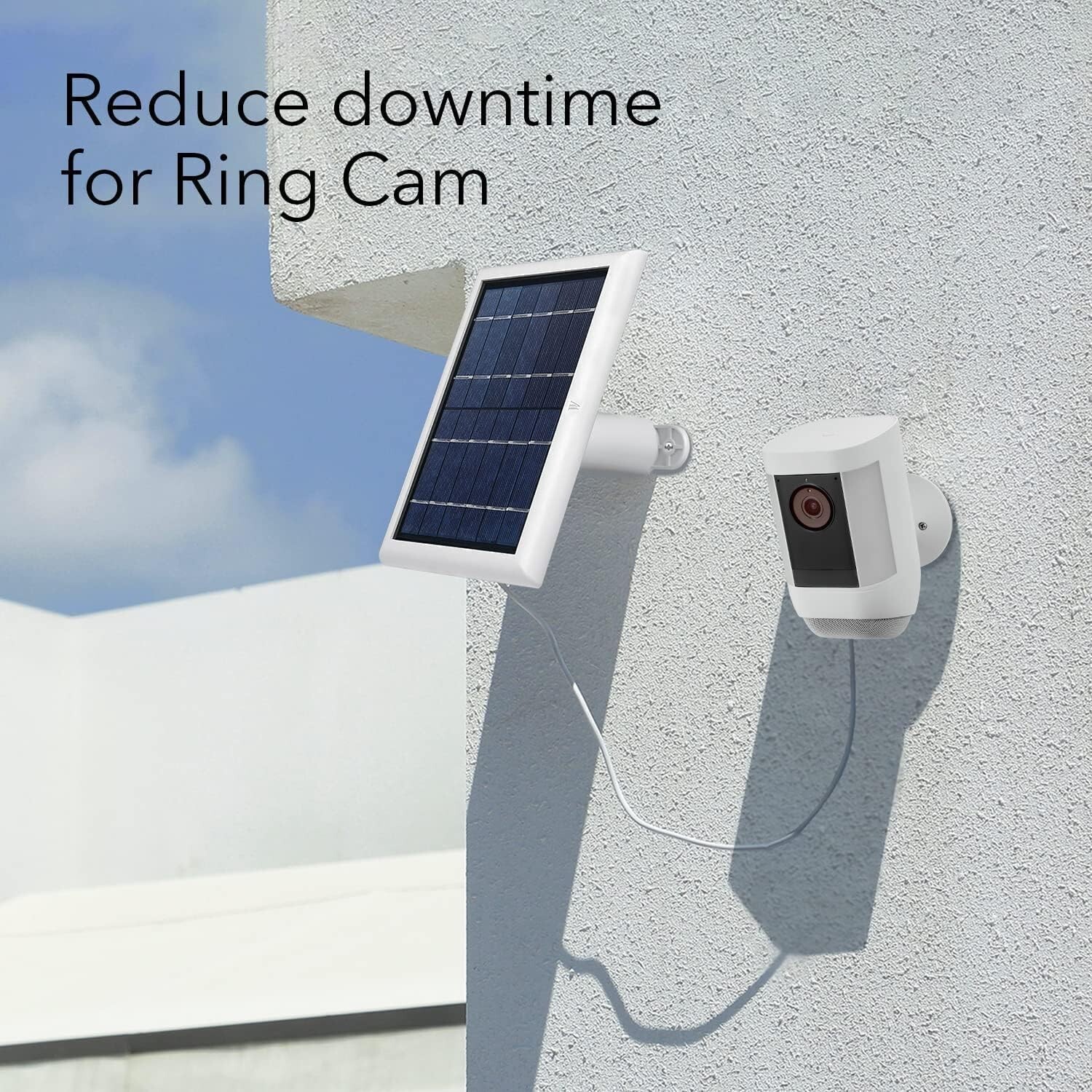 Solar Panel Compatible with Ring Spotlight Cam Plus/Pro/Battery, and Ring Sti…