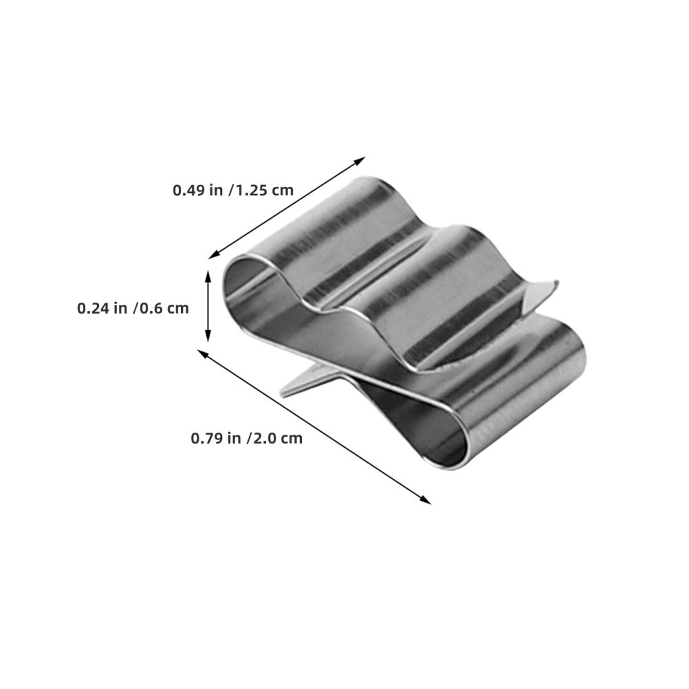 30Pcs Stainless Steel Reusable Cable Clips Wire Harness Clips Silver