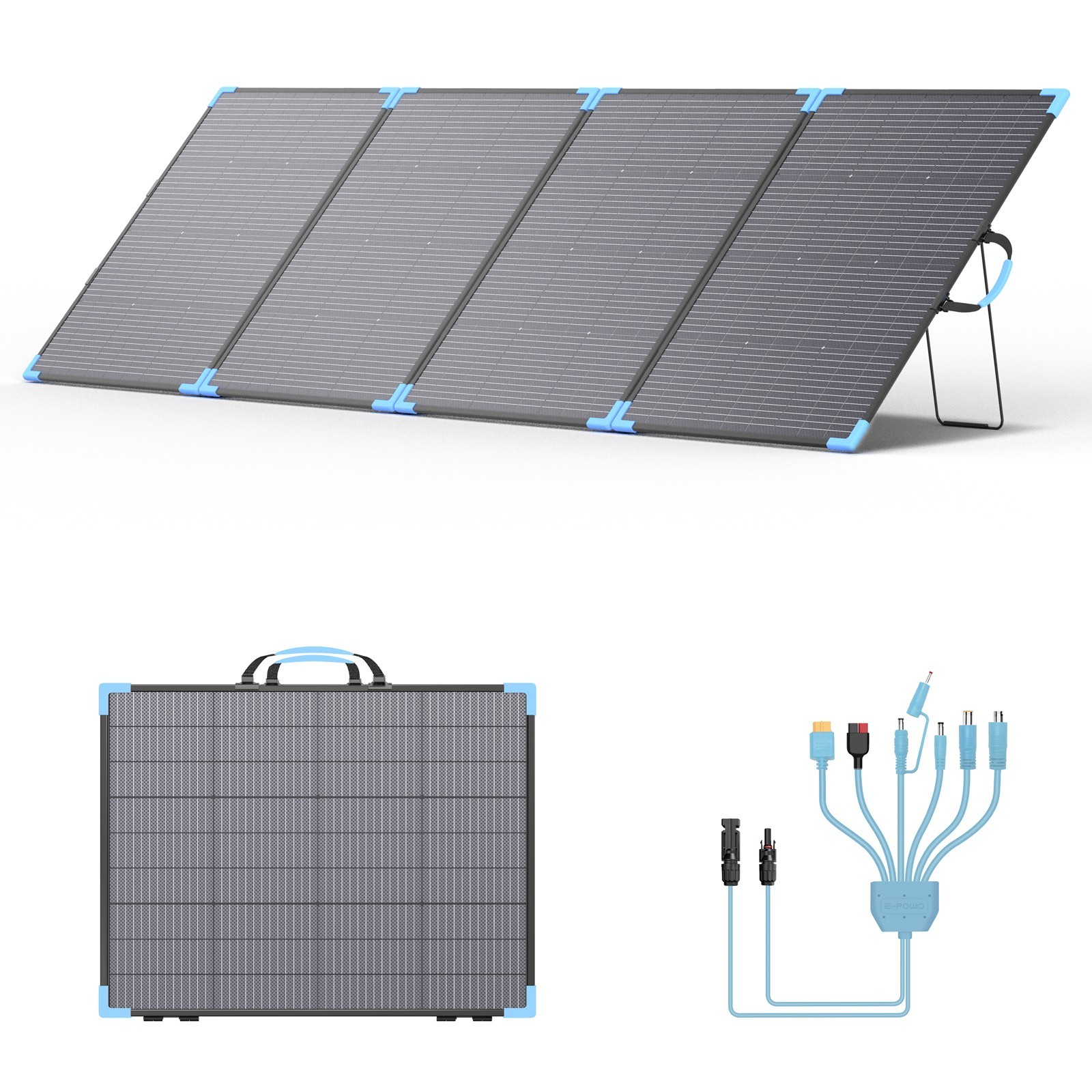E-POWO 400W 220W Bifacial Solar Panel High Efficiency for Ecoflow Delta 3 Max