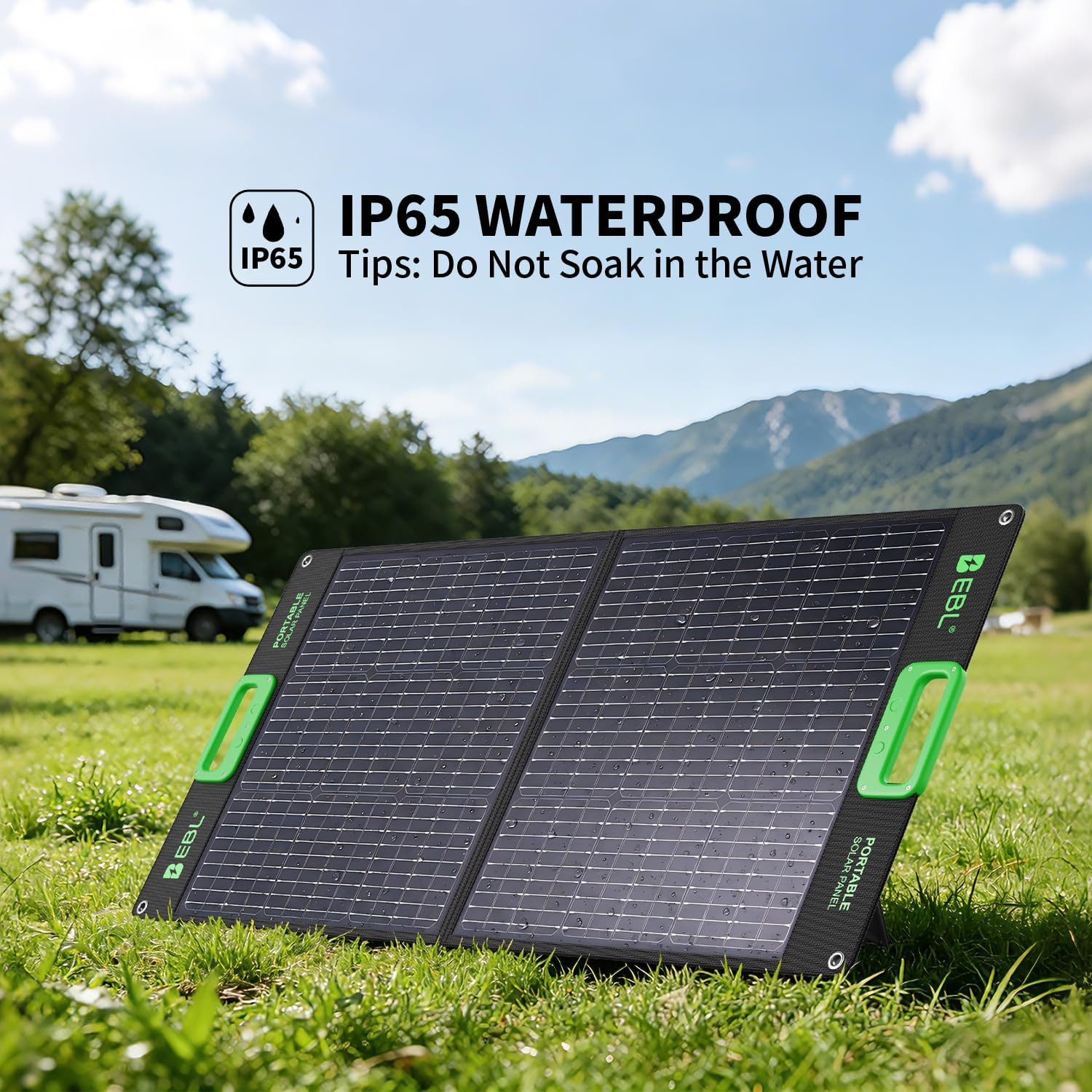 100 Watt Solar Panel, Foldable Solar Charger for Power Station, Portable Solar P