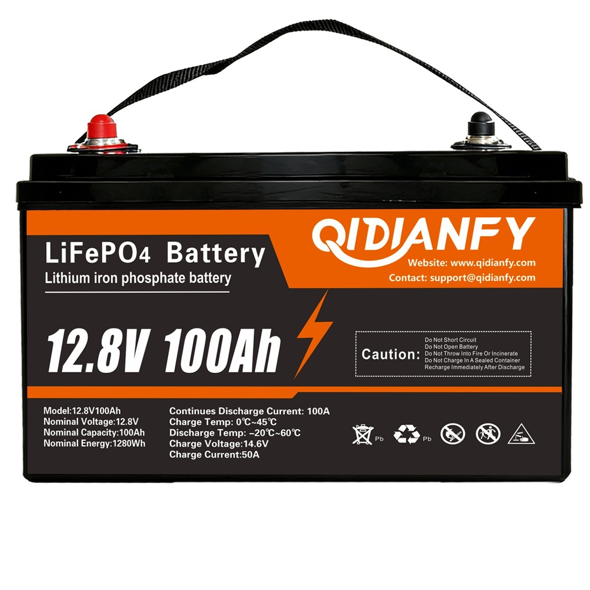 12V 100Ah LiFePO4 Batteries 100A BMS Rechargeable Deep Cycles For RVs Camping