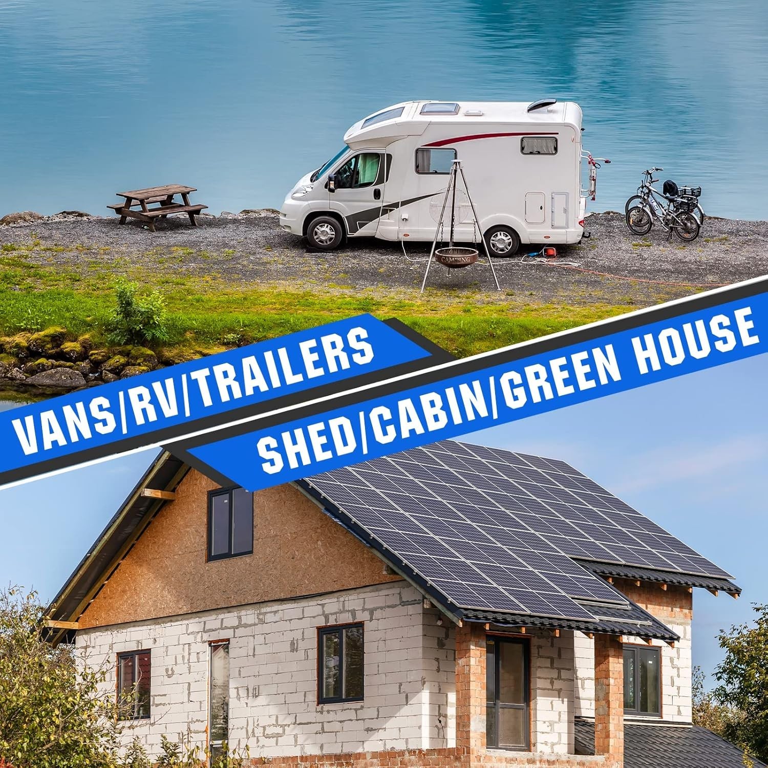 Durable 200W Solar Panel Kit for RVs & Off-Grid Applications – 30A Controller