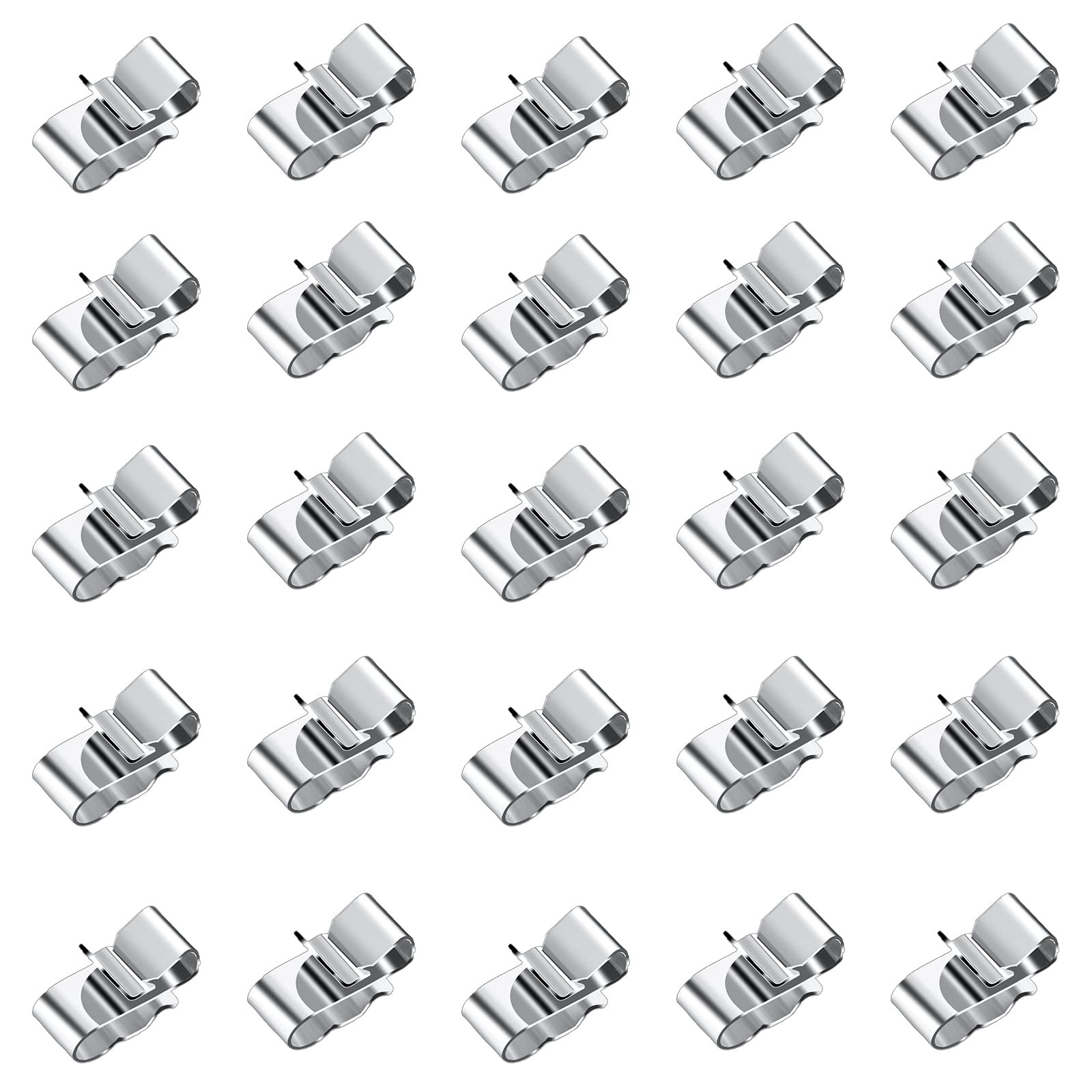 50 Pcs Stainless Steel Trailer Frame Wire Clips Solar Panel Wire Clamps