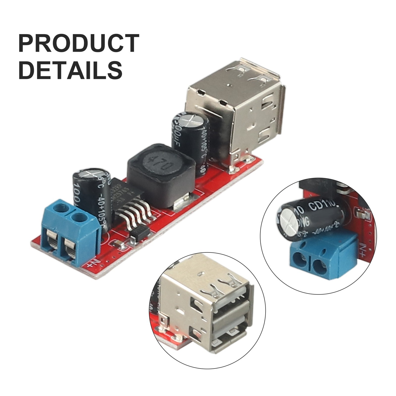 Voltage Regulator Car Charge Regulator -40 ‘C – + 85 ‘C 5V / 3A (MAX)