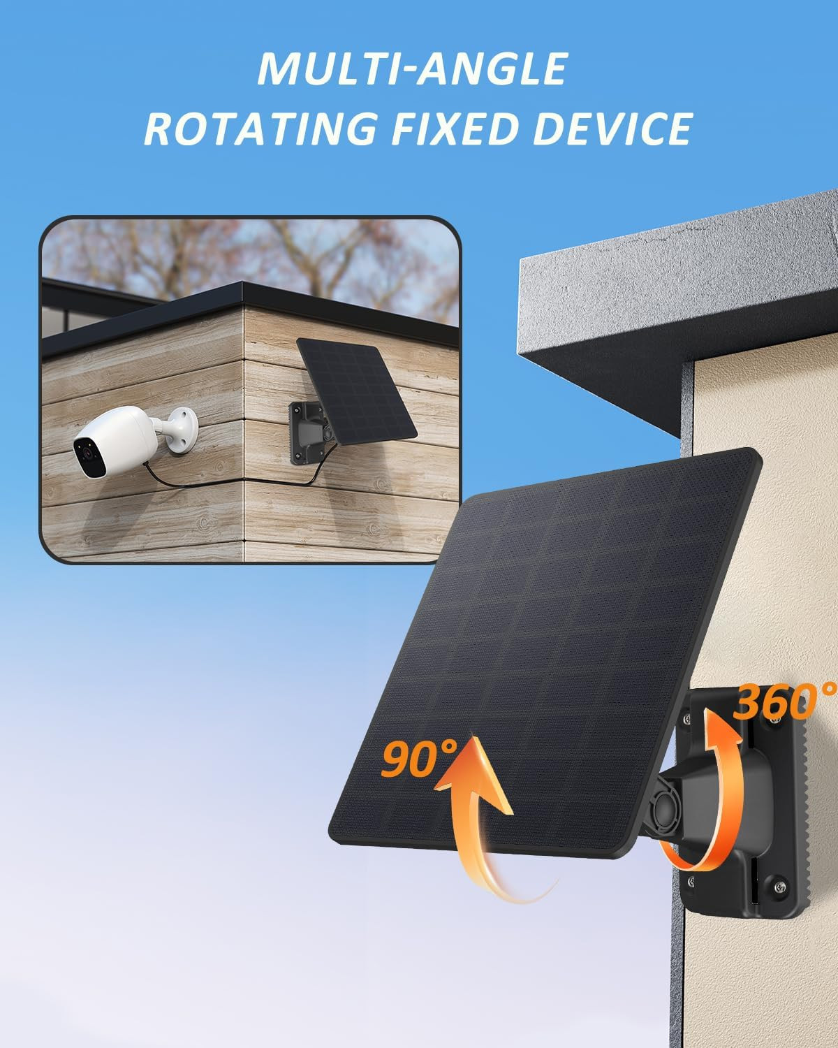 Trail Camera Solar Panel, 5000Mah Built-In Battery, 12V/1A & 6V/1.5A Output, IP