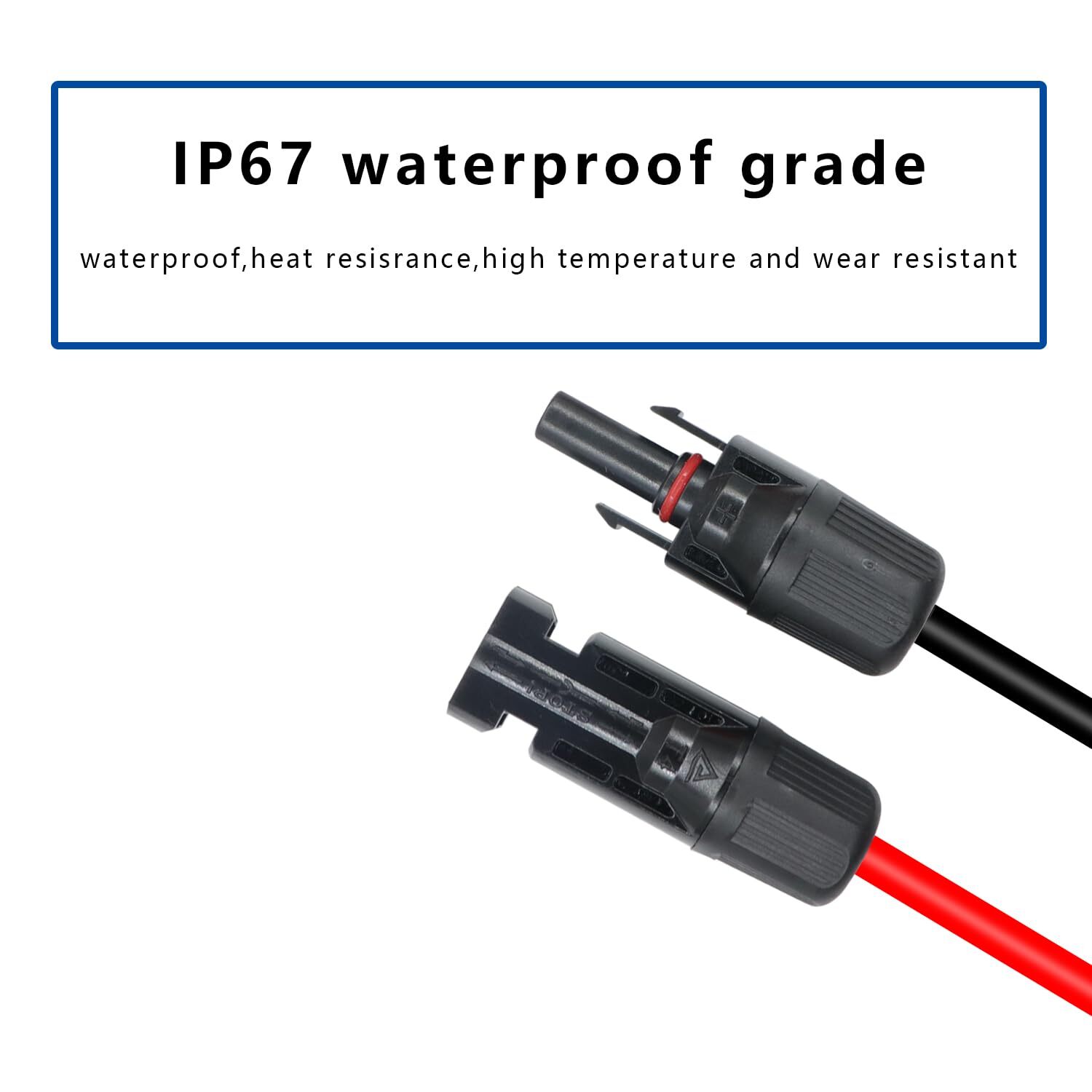 1.5M 14AWG Battery Alligator Clip to Solar Connector Extension Cable Fuse