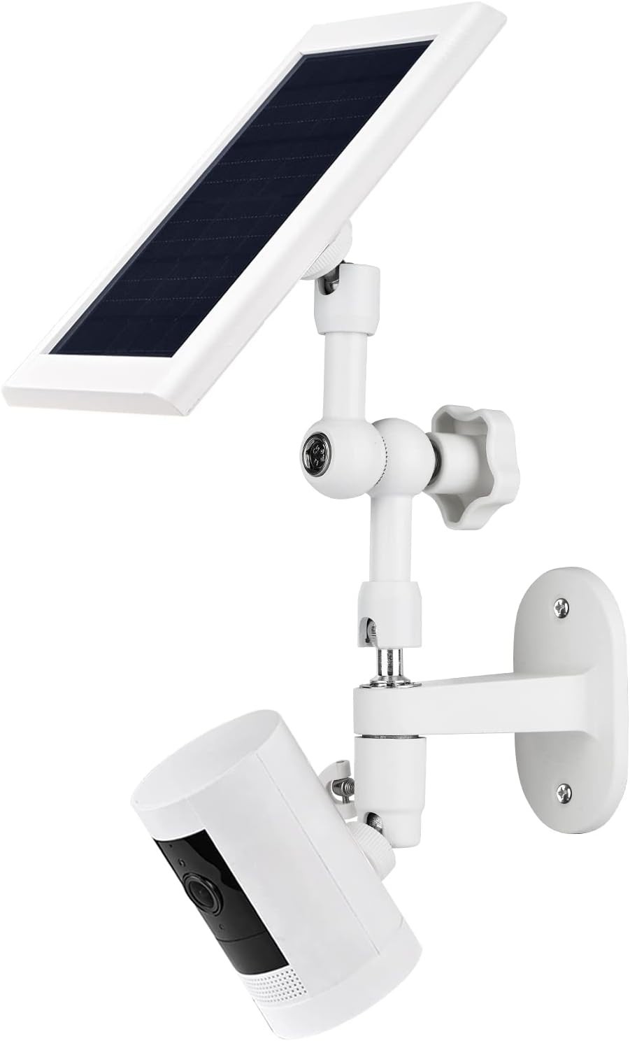 Wall Mount Bracket for Solar Panel and Security Camera with 360-Degree Rotation