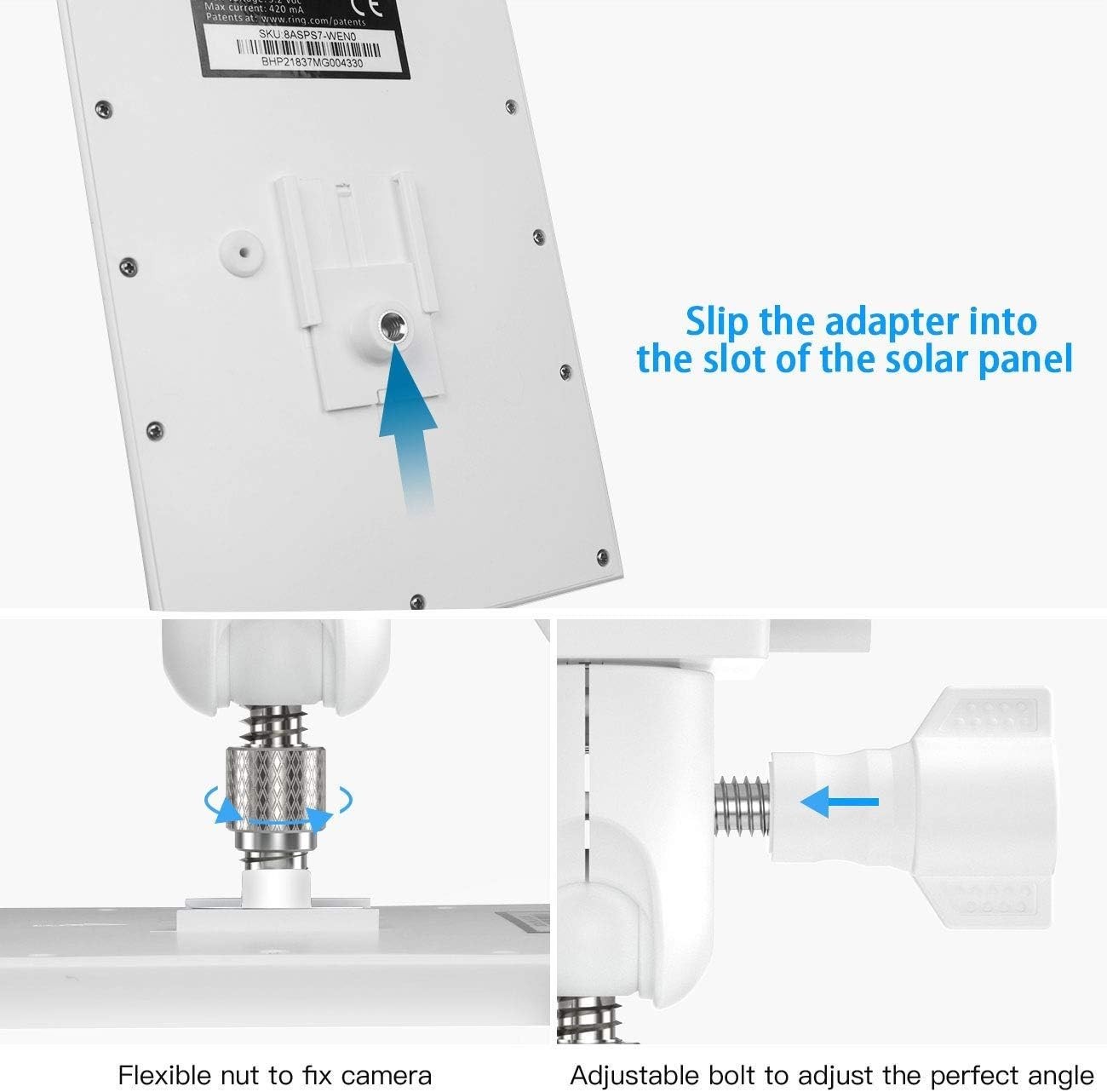 Weatherproof Gutter Mount for Ring Solar Panels – Adjustable & Durable