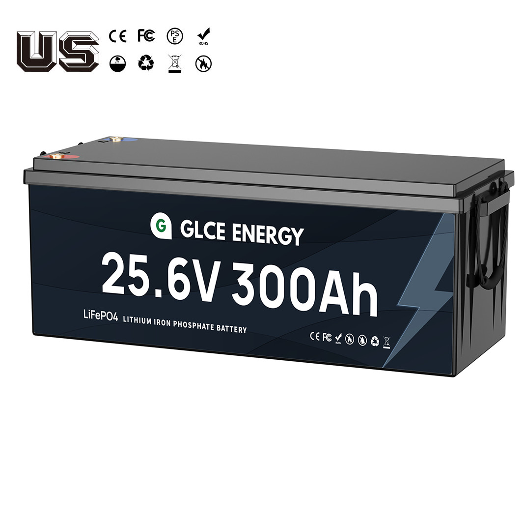 24V 300Ah LiFePO4 Battery 7.68kWh Deep Cycle Lithium for Solar RV Marine Telecom