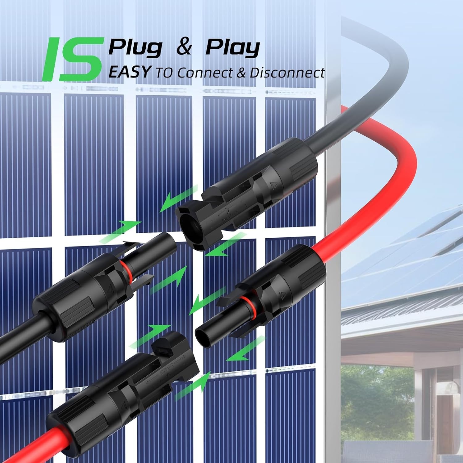 Durable Solar Extension Cables with Protection