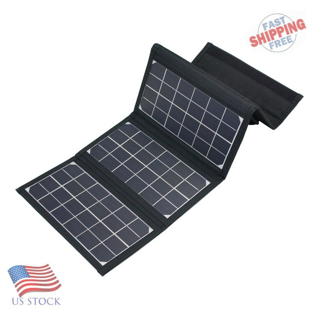 21W Solar Panel Charger Foldable Portable 5V / 2.1 A Monocrystalline