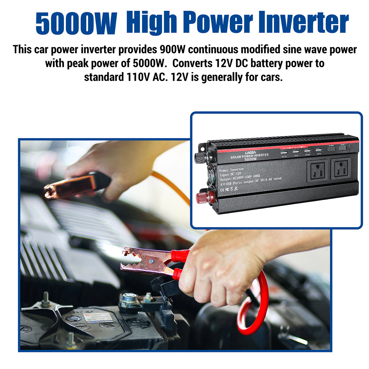 Foldable Solar Panel Kit 5000W Power Inverter 23% High Efficiency for Sunshed RV