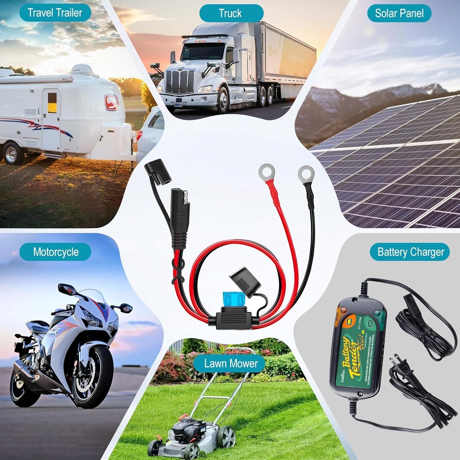 Effortless 2FT SAE Cable for Battery Tenders – Secure Connection Guaranteed