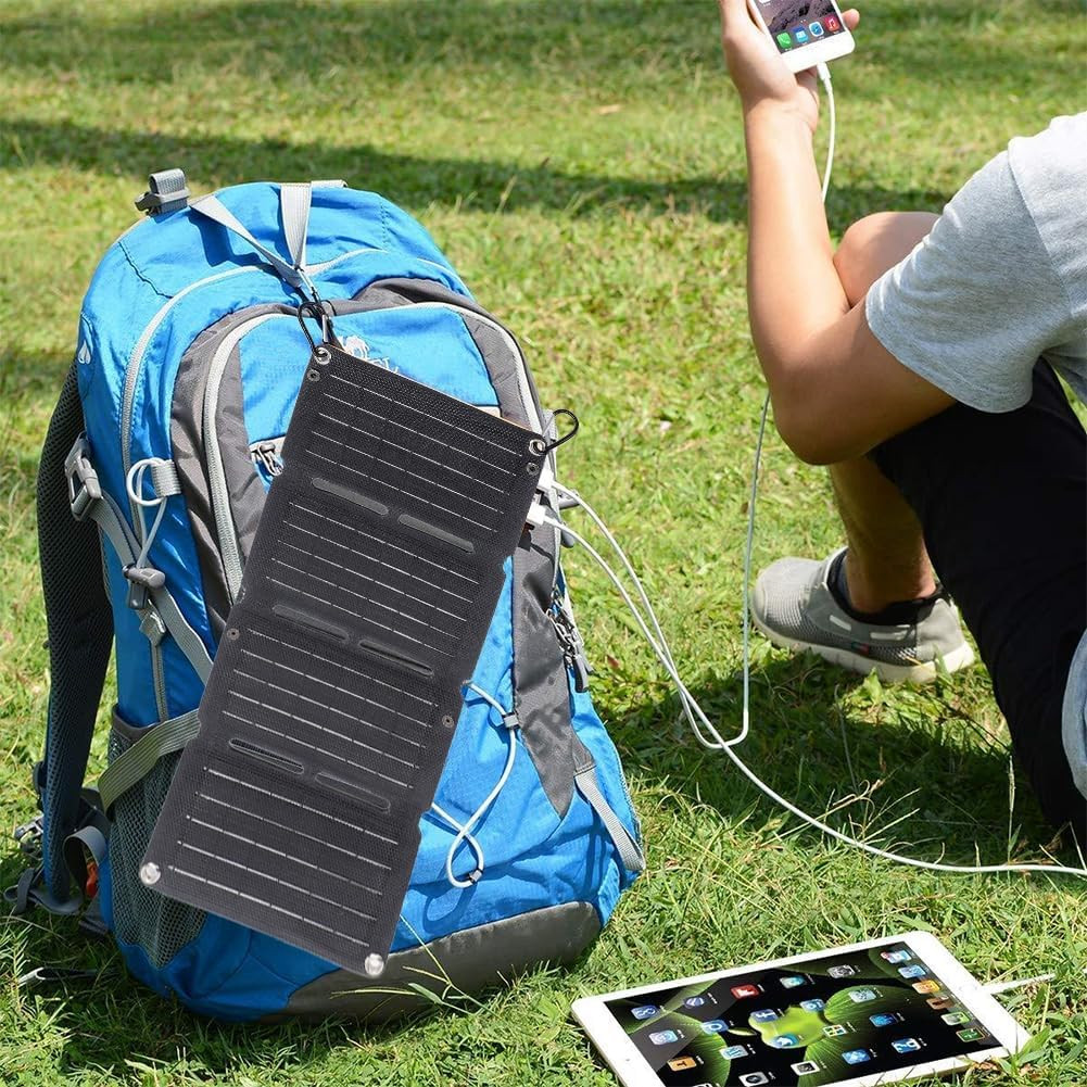 Foldable 10W 5V Solar Panel Portable Mobile Solar Panels Charger Dual USB 4-fold