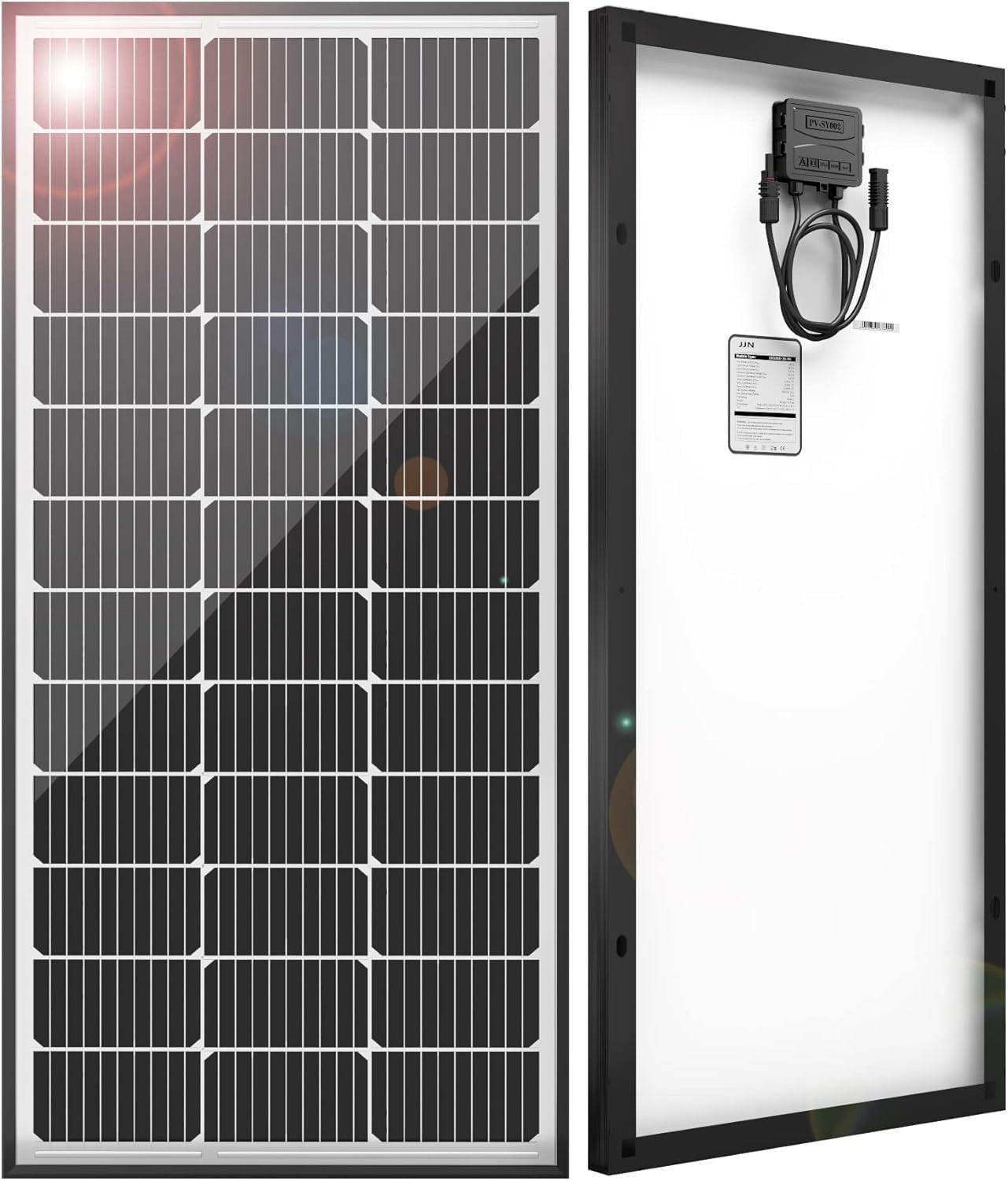 100 Watt Solar Panel 10BB Monocrystalline 12V High Efficiency PV Module RV Home