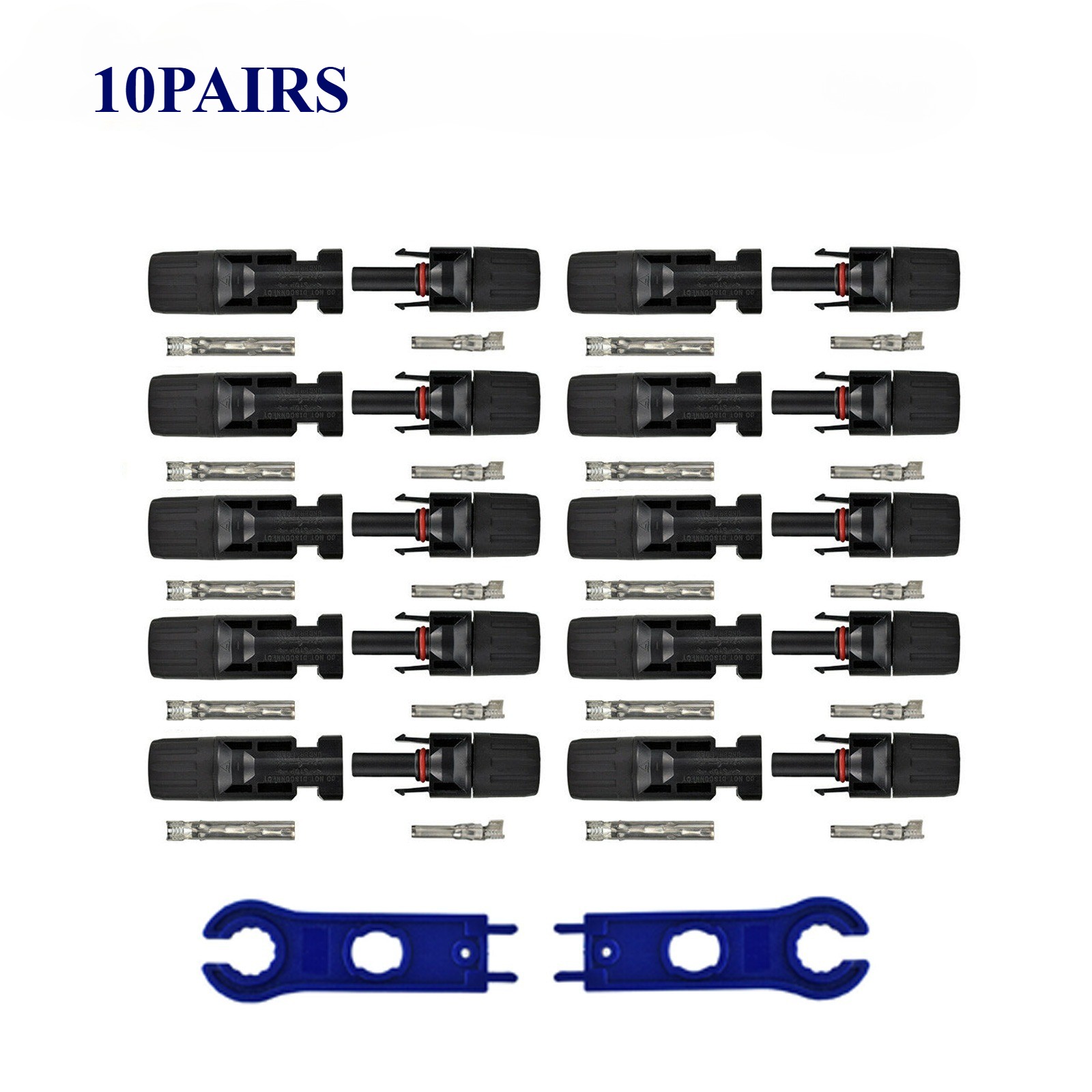 10/20/40 Sets Male Female M/F Solar Cable Connectors Wire DIY Solar Panel
