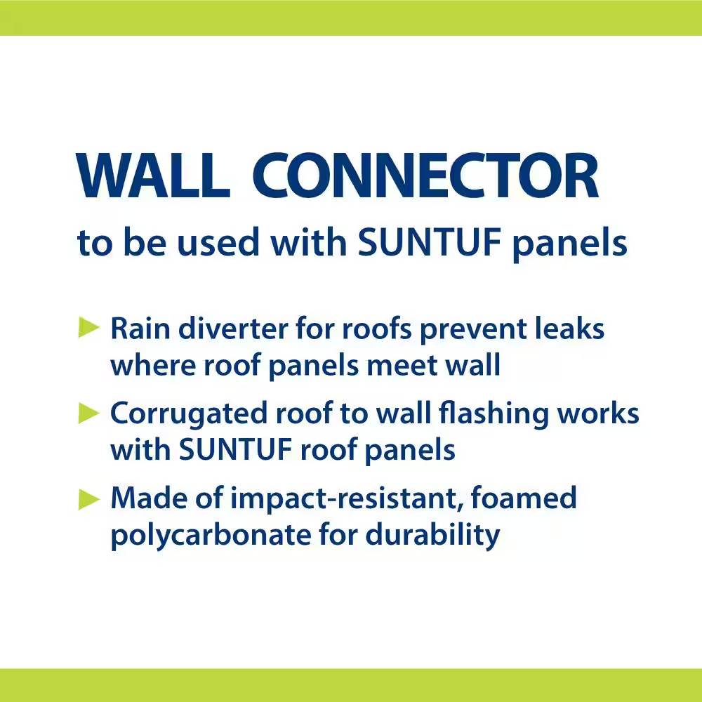 4 ft. Polycarbonate Wall Connector Flashing in Solar Gray