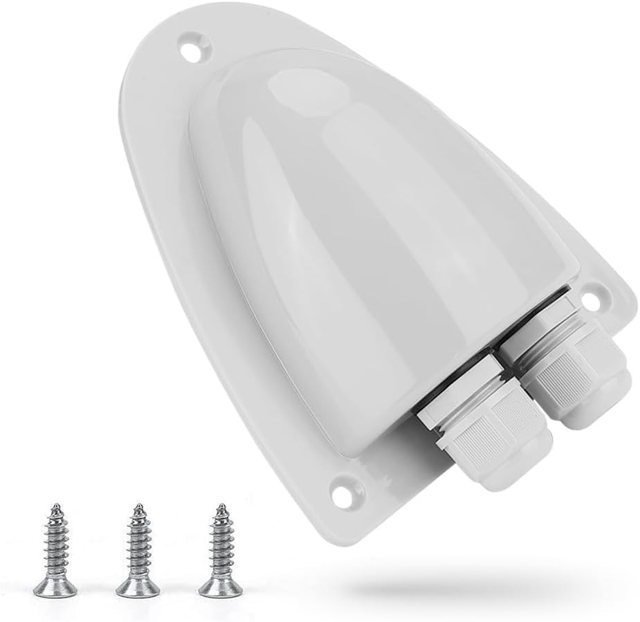 Solar Weatherproof Double Cable Entry Gland, Cable through RV Roof Solar Junctio