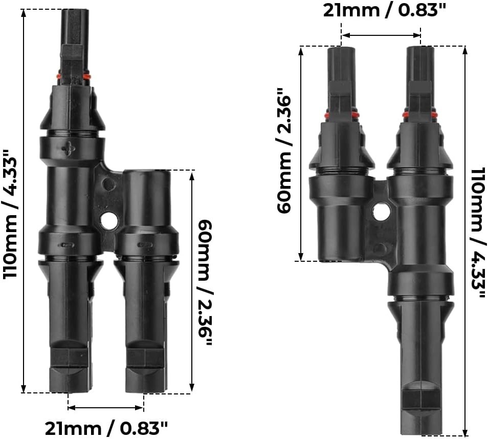 Effortless Solar Panel Connection – 2 Pairs Y Connectors, Tech Support Included