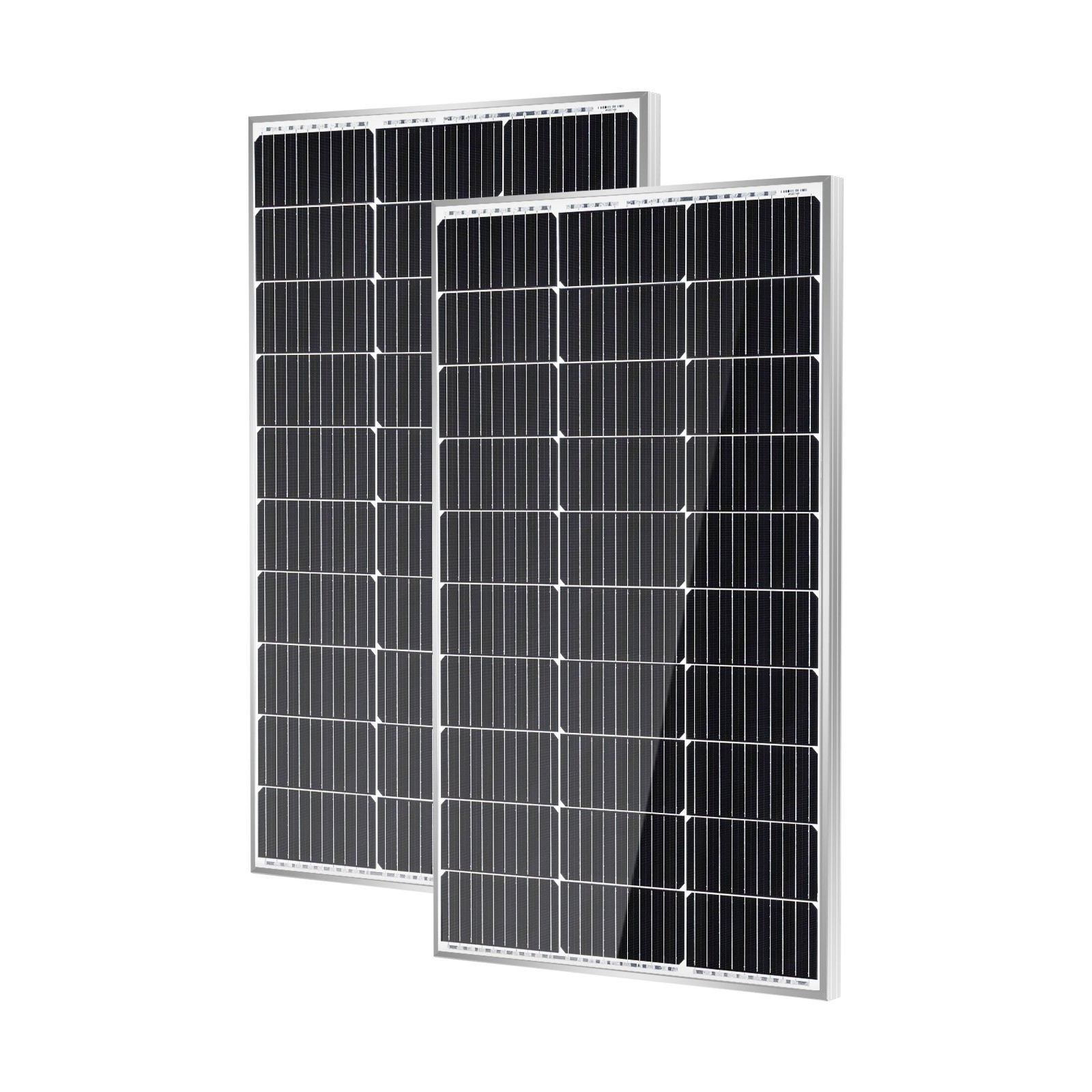 Traver Force 2 packs 100 Watt 12 Volt 9BB Monocrystalline Solar Panel