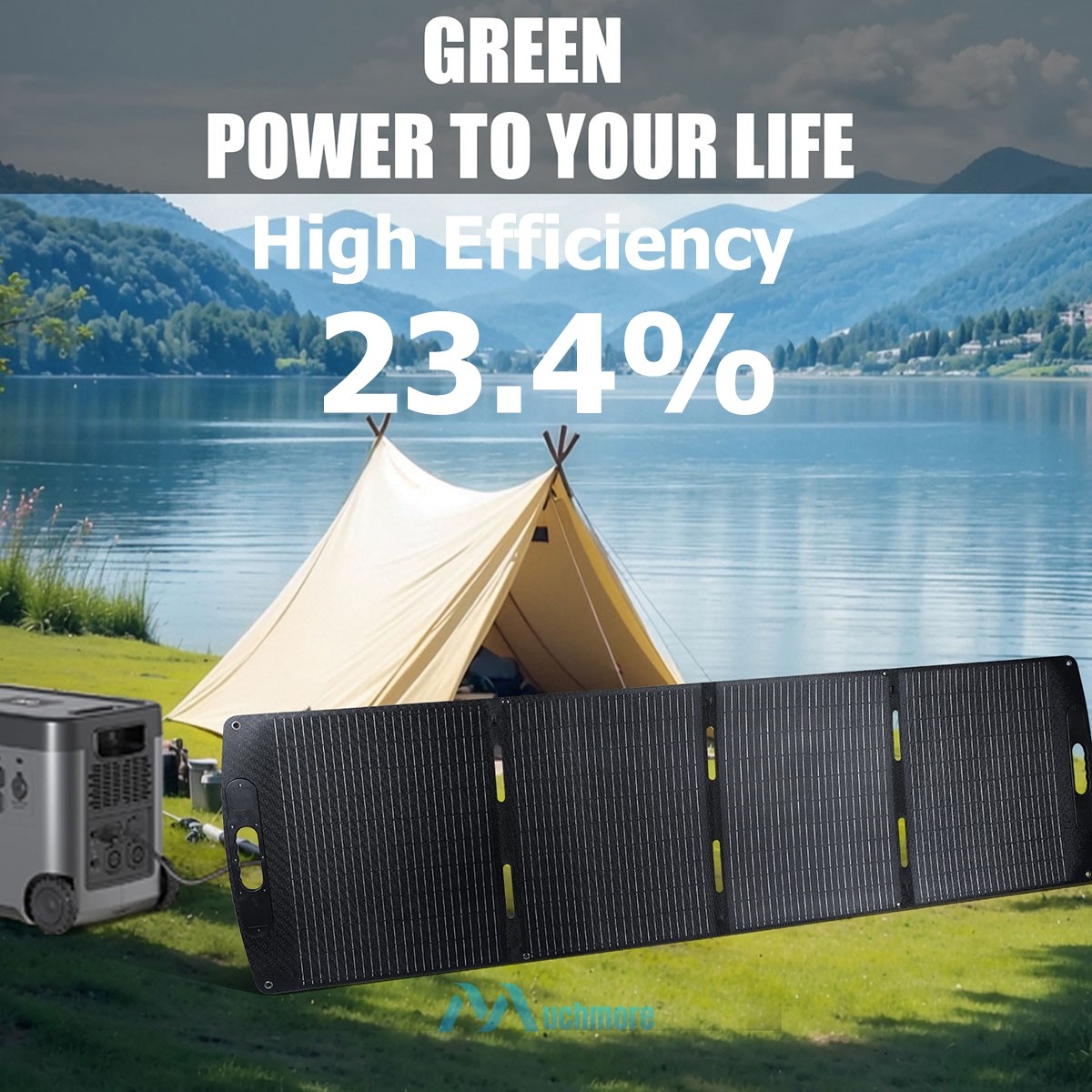 Foldable Portable Solar Panel 200W 400W IP68 for Power Station RV Caravan Boat