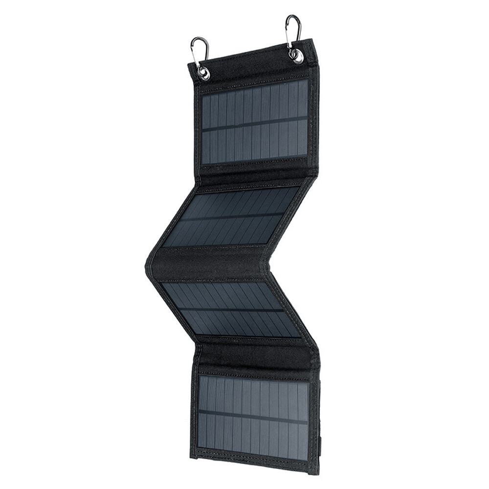 80W USB Solar Panel Folding Power Bank Outdoor Camping Hiking Phone Charger US