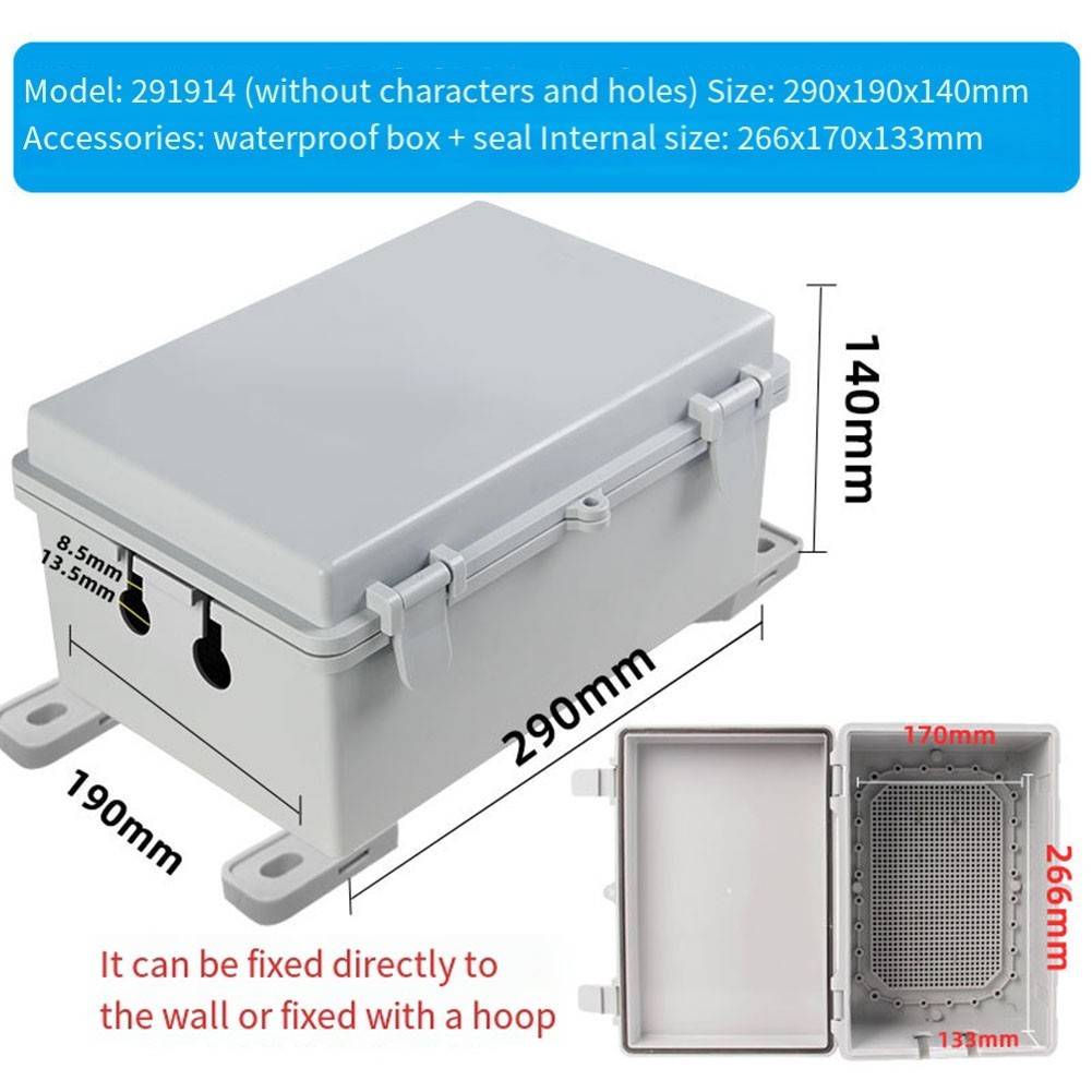 Waterproof Plastic Protective Box for Outdoor Socket with Rust Resistant Parts