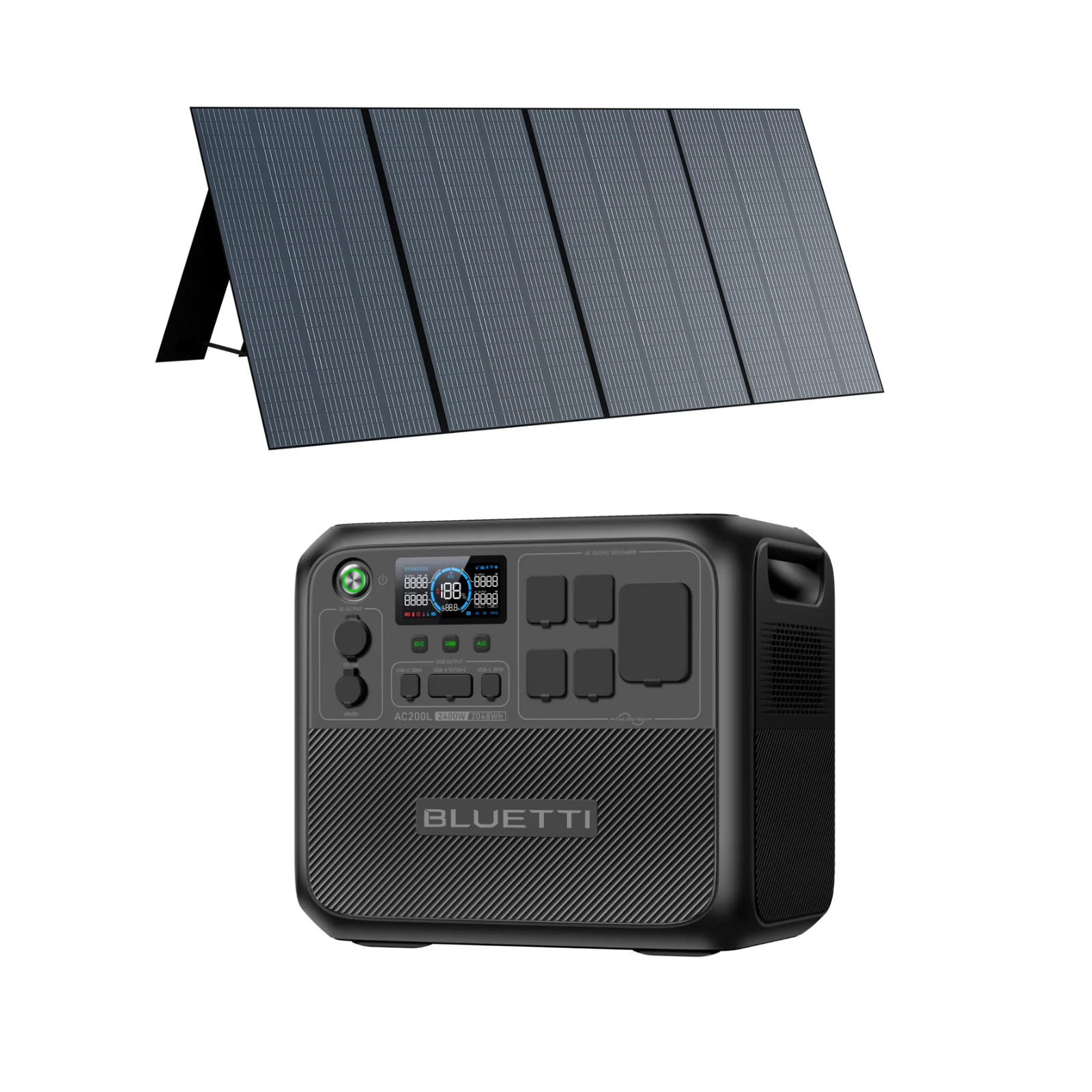 BLUETTI AC200L Solar Ready Portable Power Station 2400W + 350W Solar Panel