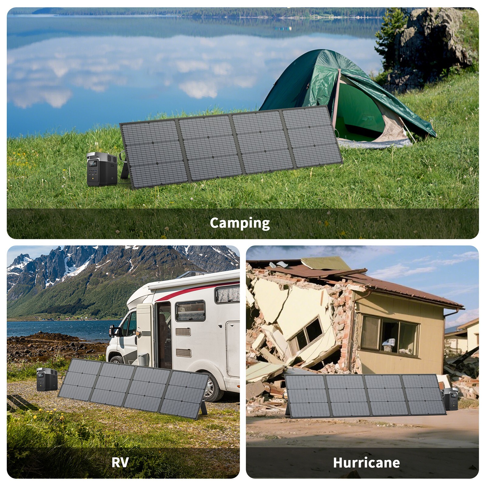 400W Solar Panel 110W 220W for Bluetti Elite 100 200 V2 Elite 300 400 Generator