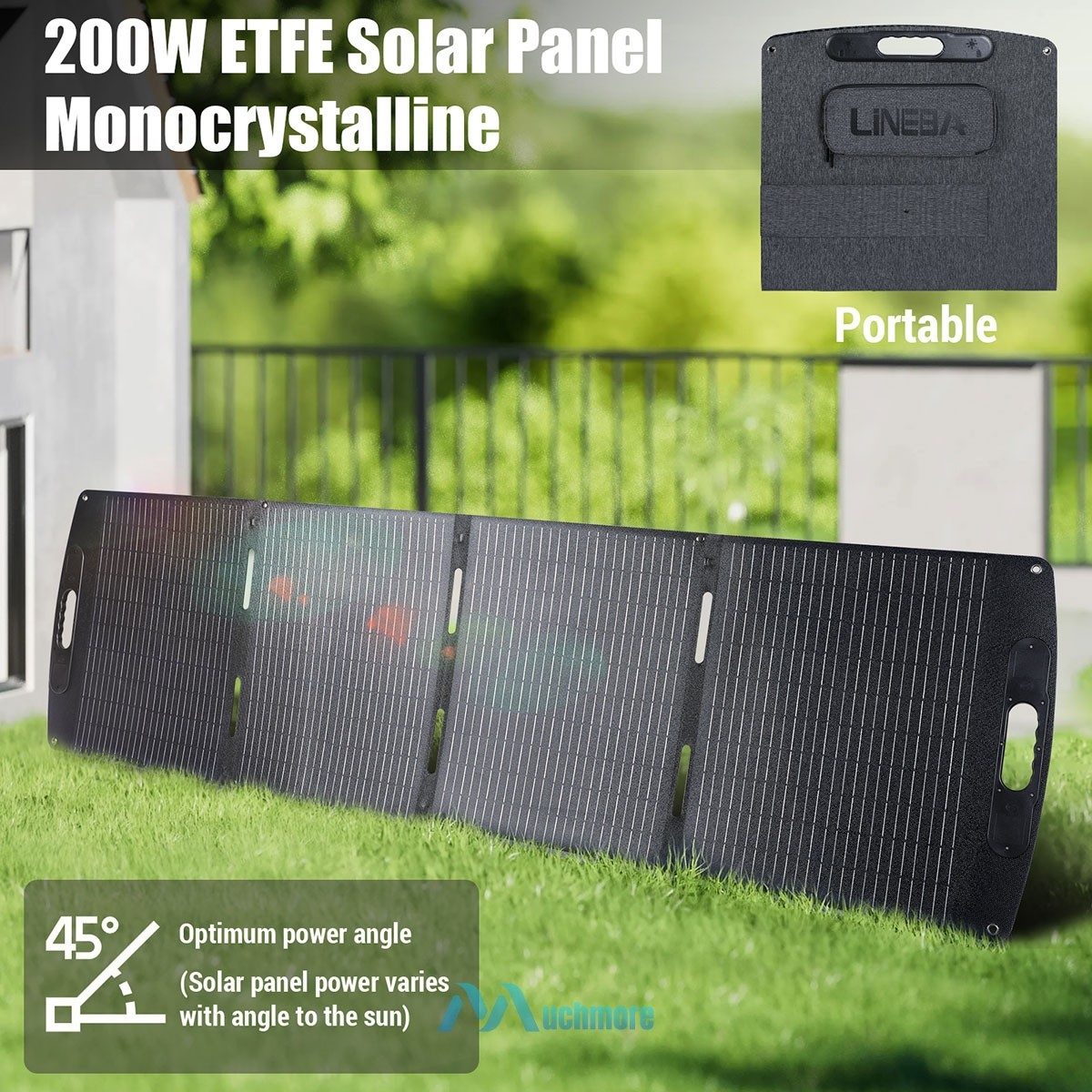 Solar Panel 200W 22V High Efficiency Portable Foldable Charger for Power Station