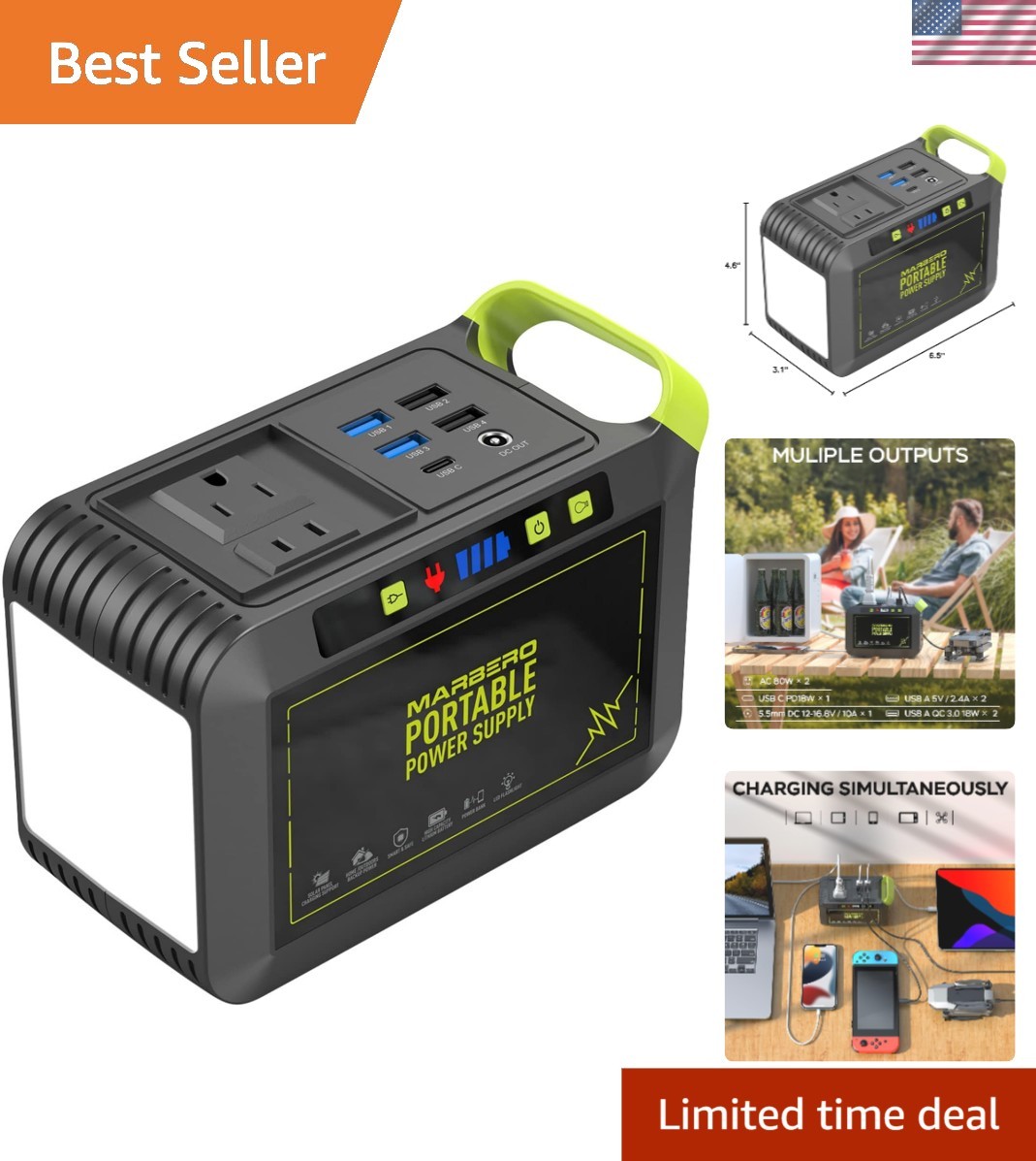 Reliable 88Wh Lithium Battery Generator – Ideal for RVs, Camping & Home Backup