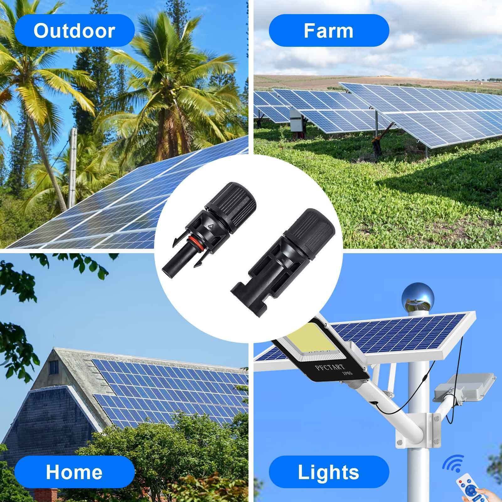 10 Pairs Male Female Solar M/F Wire Cable Connectors Waterproof for Solar Panel