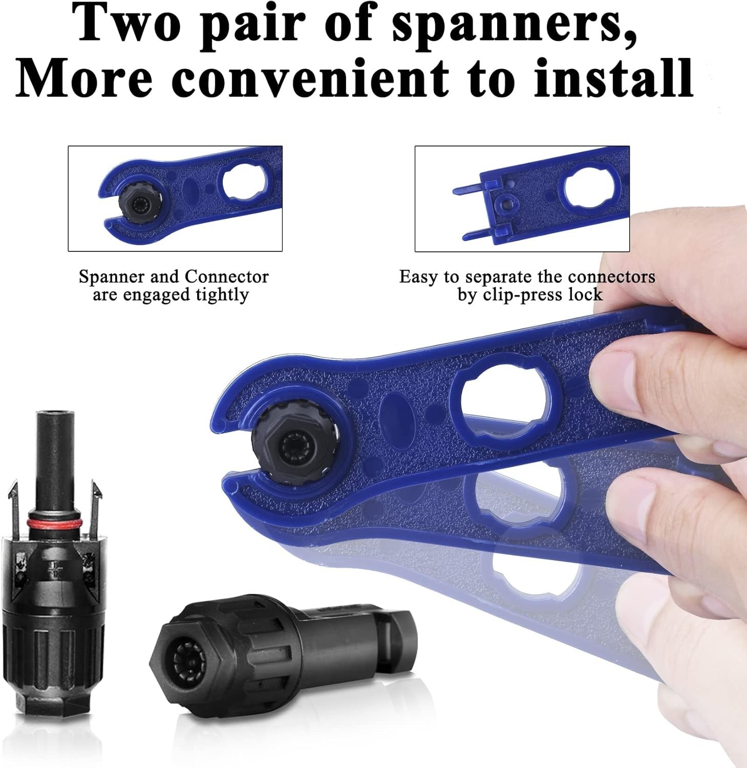 22 PCS Solar Panel Connector Kit Compatible PV Cables Waterproof