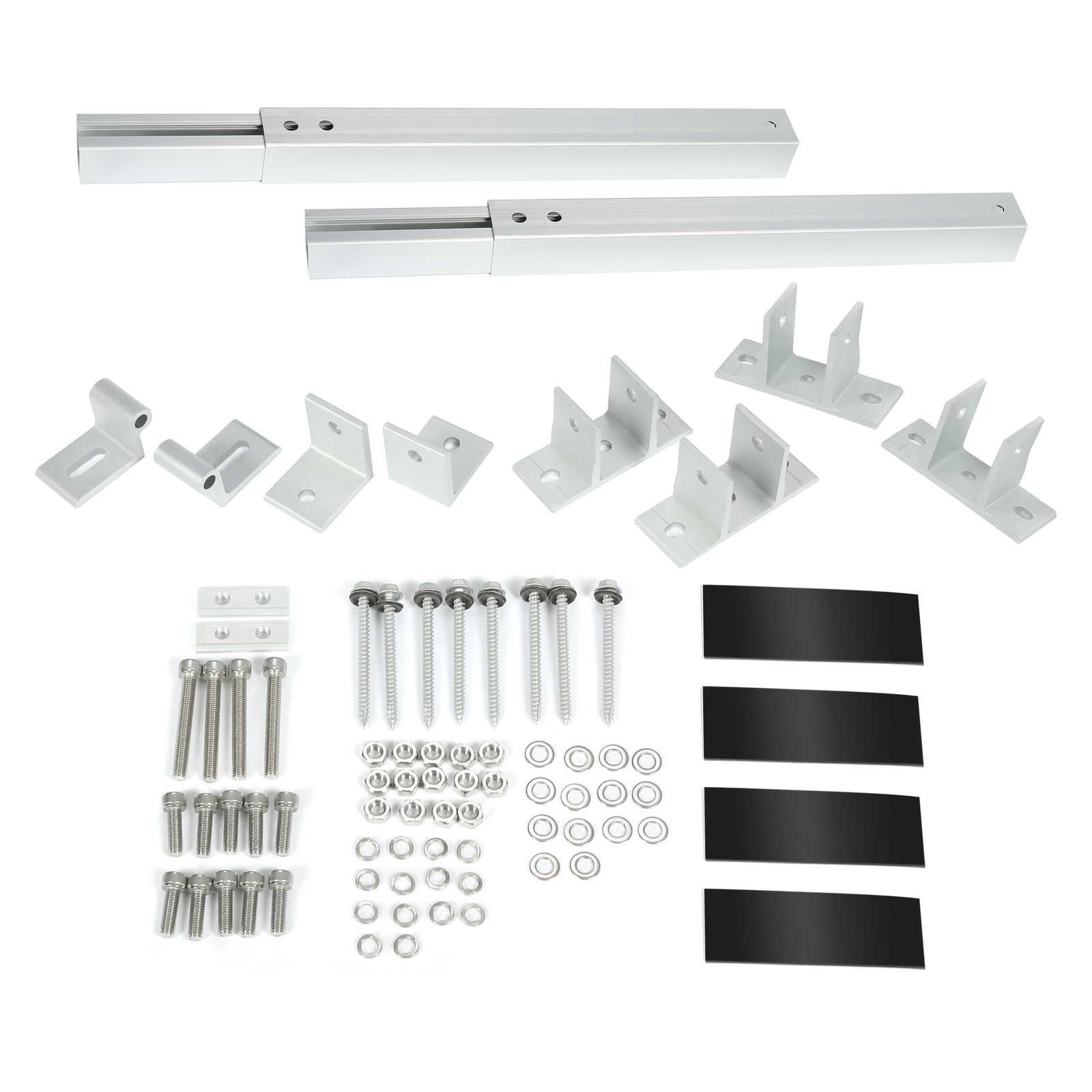 Solar Panel Mounting Brackets Kit System Aluminum Adjustable For Roof RV Boat