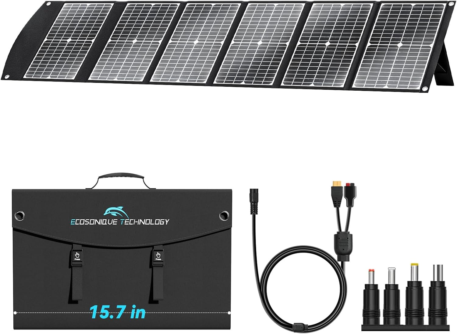 100W Portable Solar Panel CPC Material USB-C PD3.0 & 20V DC XT60 Anderson | Ligh
