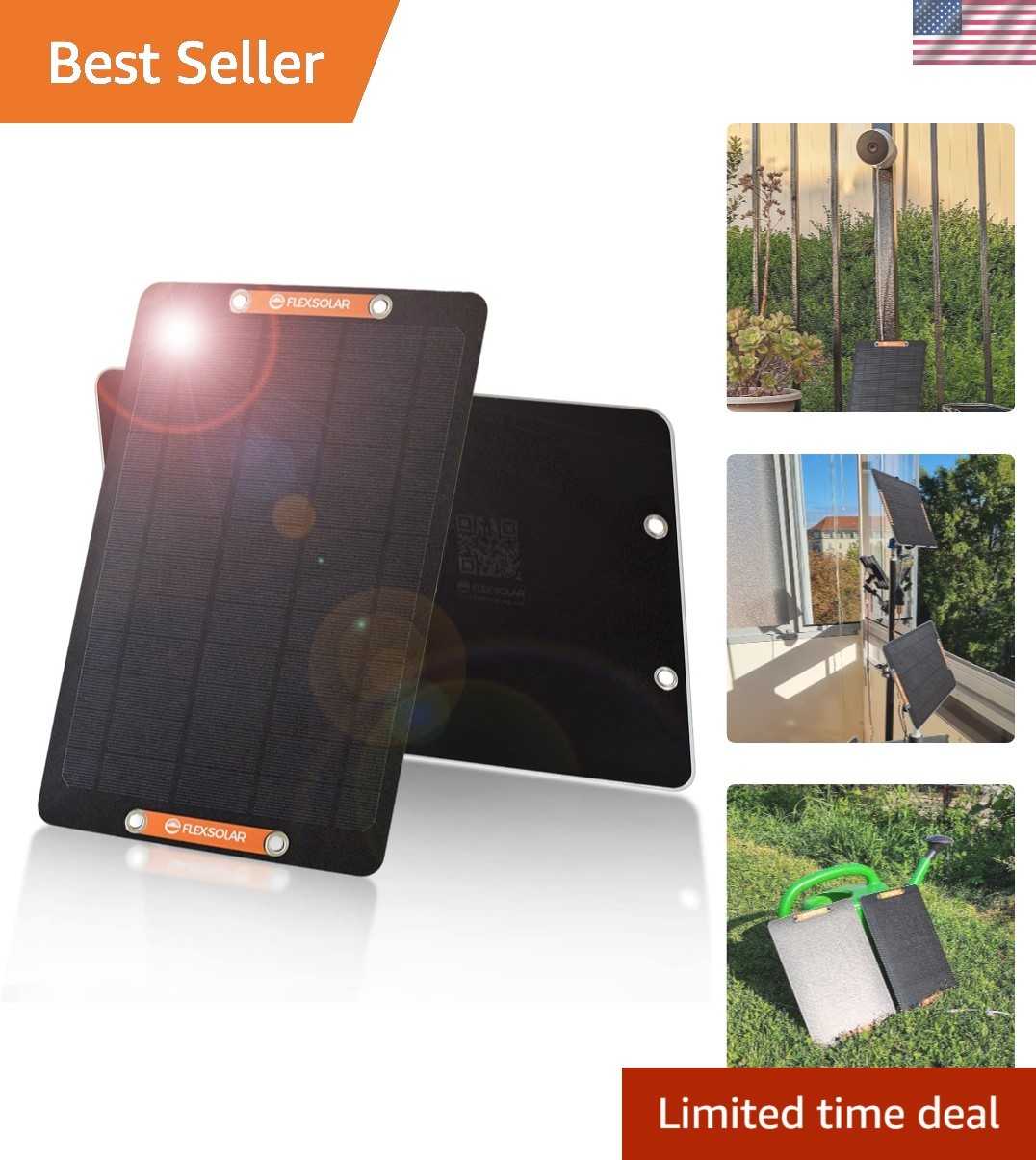 2pcs USB Solar Panel 6W 5V Monocrystalline Mini Solar Panels with USB 2.0 Por…