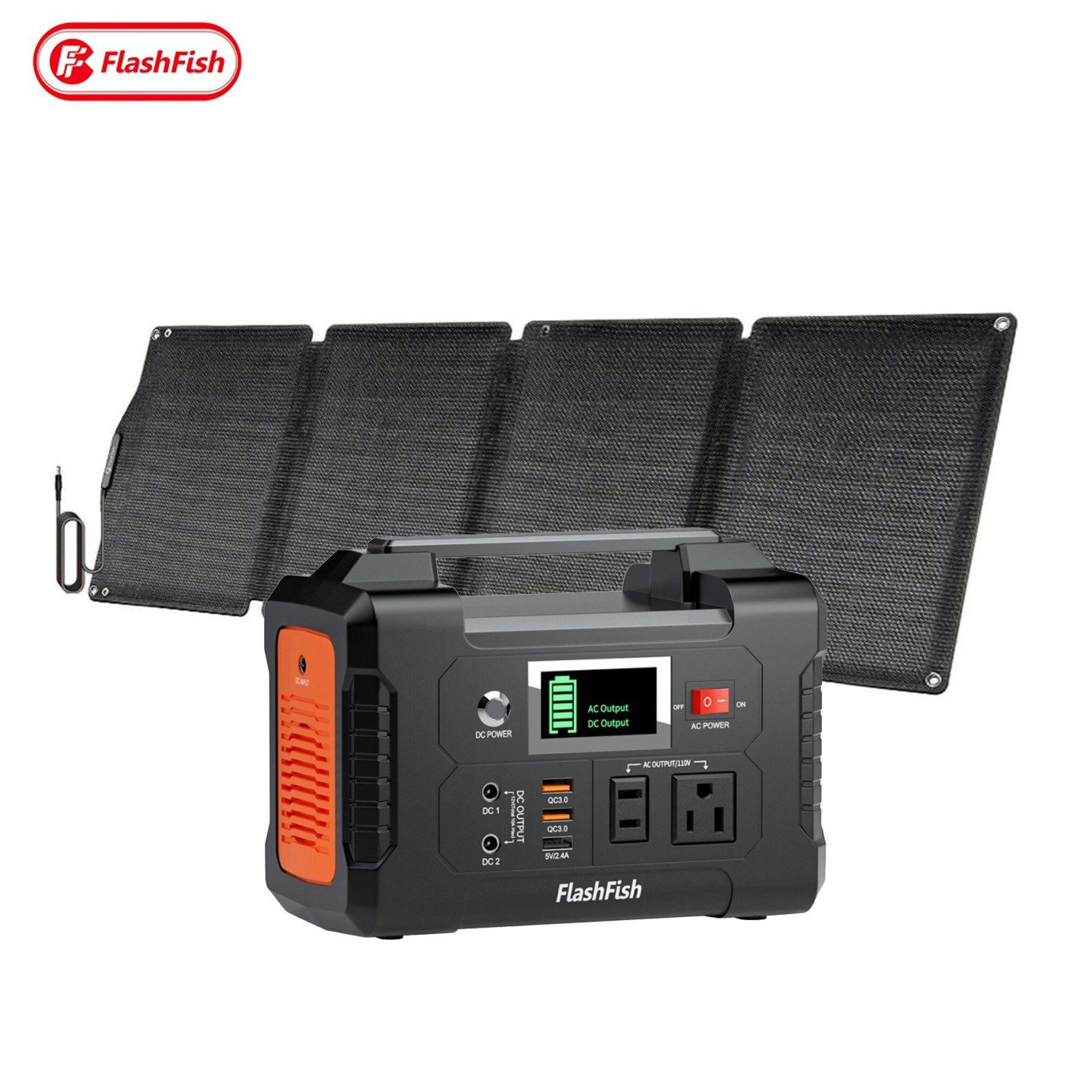 200W 151Wh Portable Power Station Camping Solar Generator with 60W Solar Panel