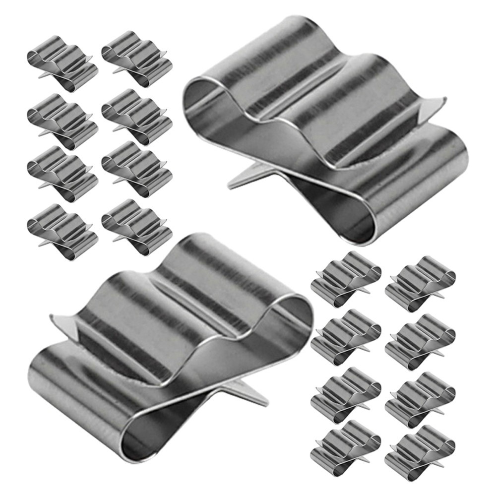 30Pcs Stainless Steel Reusable Cable Clips Wire Harness Clips Silver