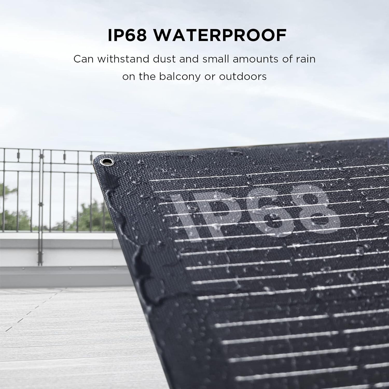 EF ECOFLOW 100W Flexible Solar Panel with High Efficiency Solar Modules, IP68