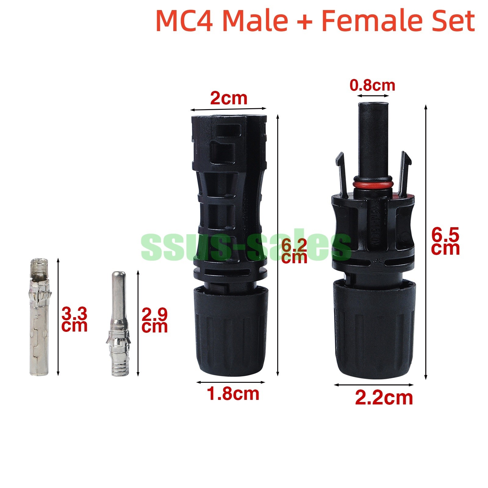 MC4 Solar Connectors 1500V 30A Male Female Plug Socket PV Panel Cable Connector