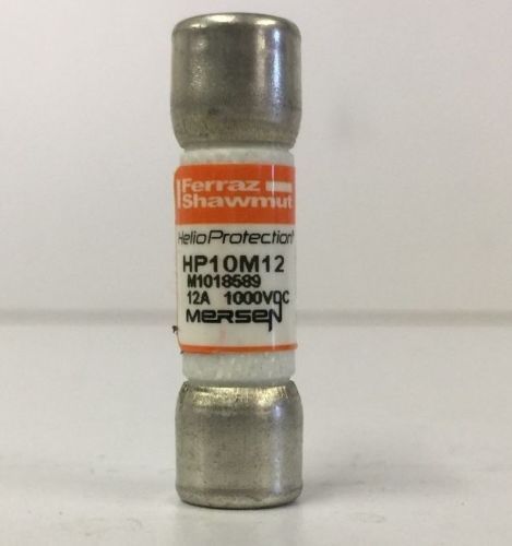 (10) QTY MERSEN HP10M12 – 12 amp Solar Fuse Photovoltaic 12Amp 1000VDC (10×38)mm