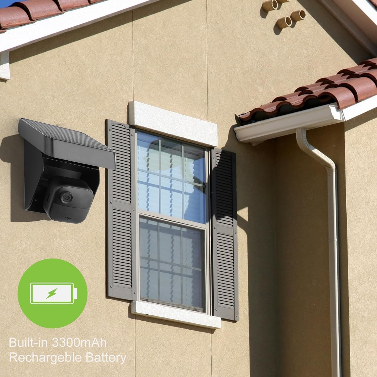 Monocrystalline Solar Panel Mount for Blink Outdoor – Continuous Power Supply