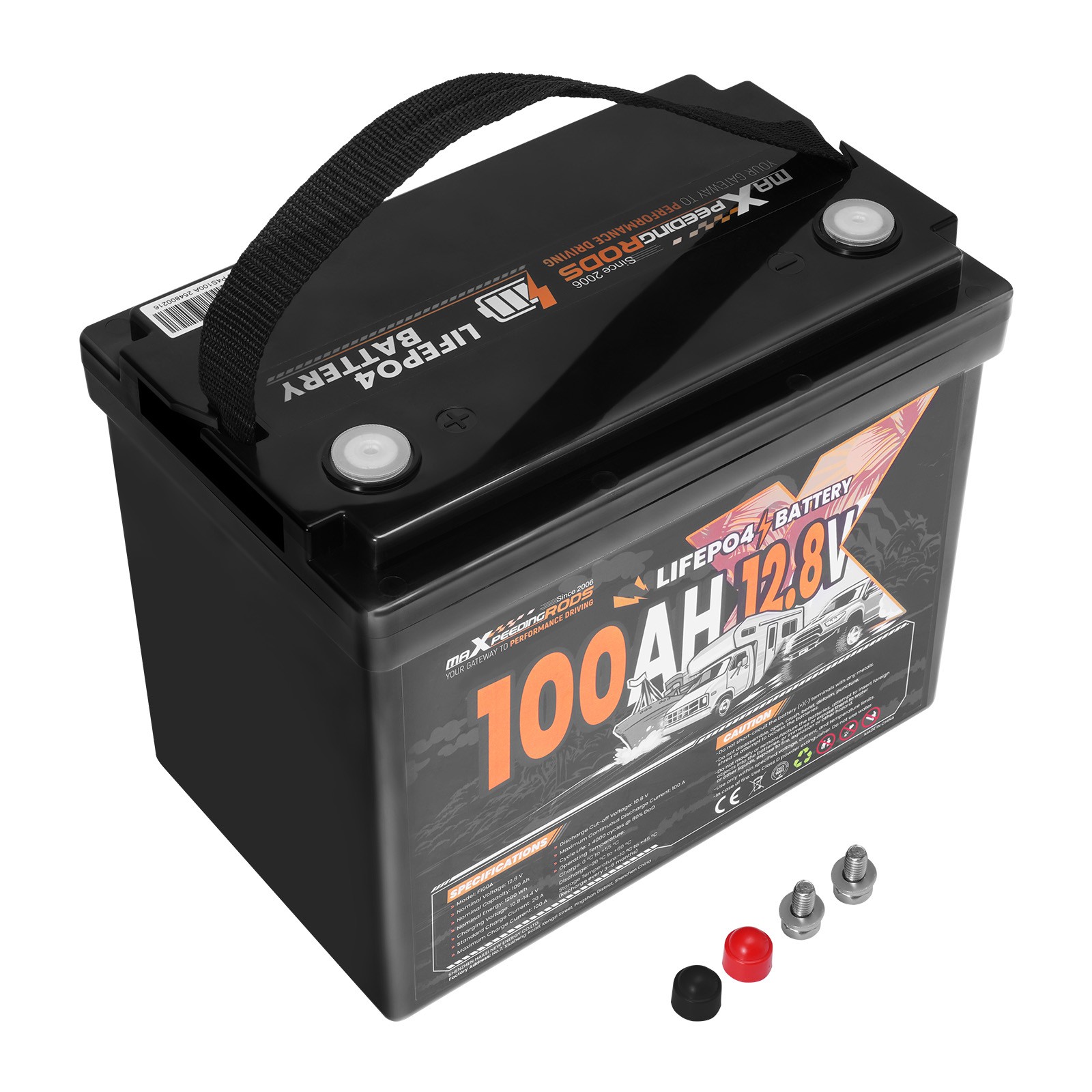 12V 100Ah LiFePO4 Battery for Marine Cold Weather Charging Protection, BMS