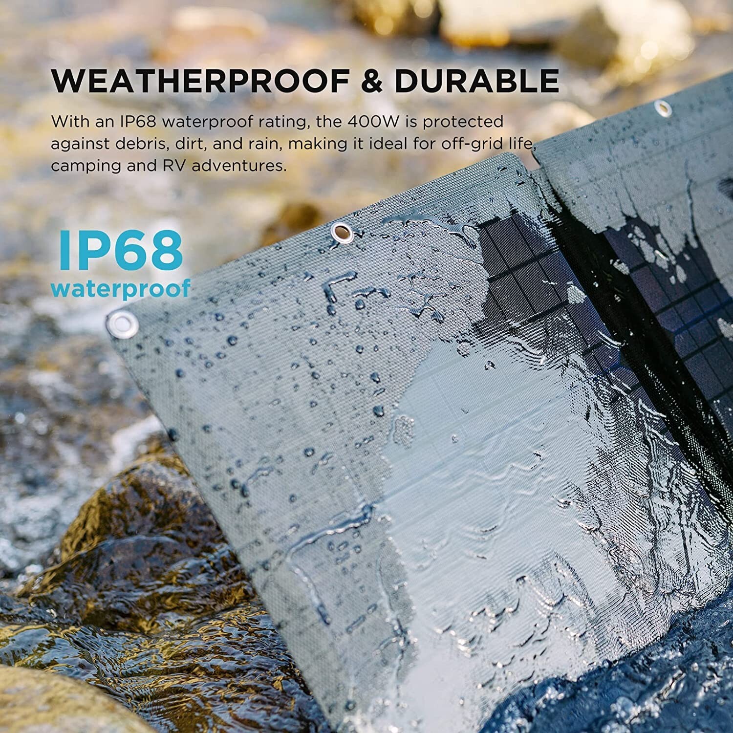 EcoFlow 400W Solar Panel Self-supporting, Waterproof Smart Outdoor Solar Kit