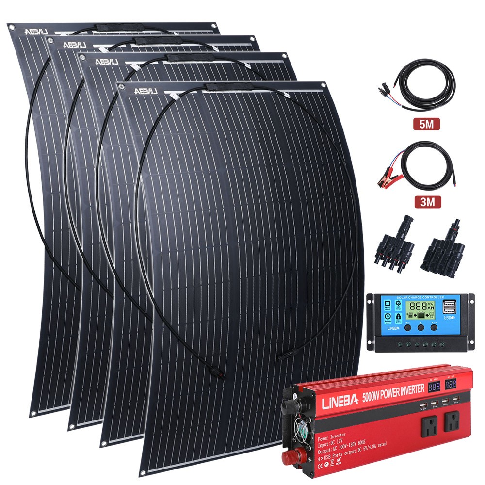 Complete 5000W Inverter with Solar Panel Controller Off Grid For Home Camper RV