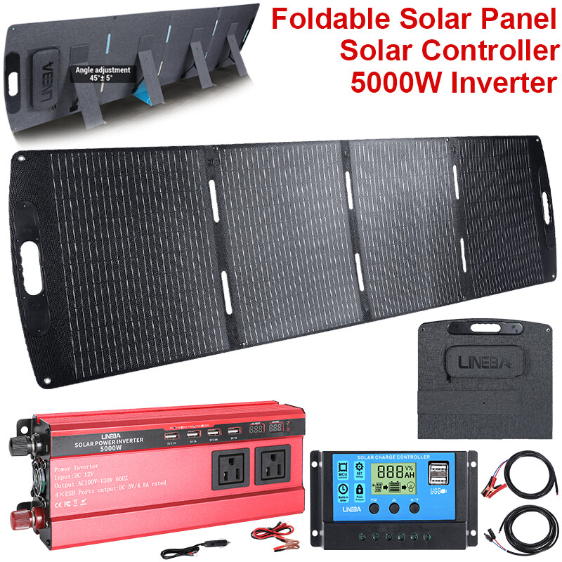 200W Portable Foldable Solar Panel Kit Solar Charger for Rv Camping Home
