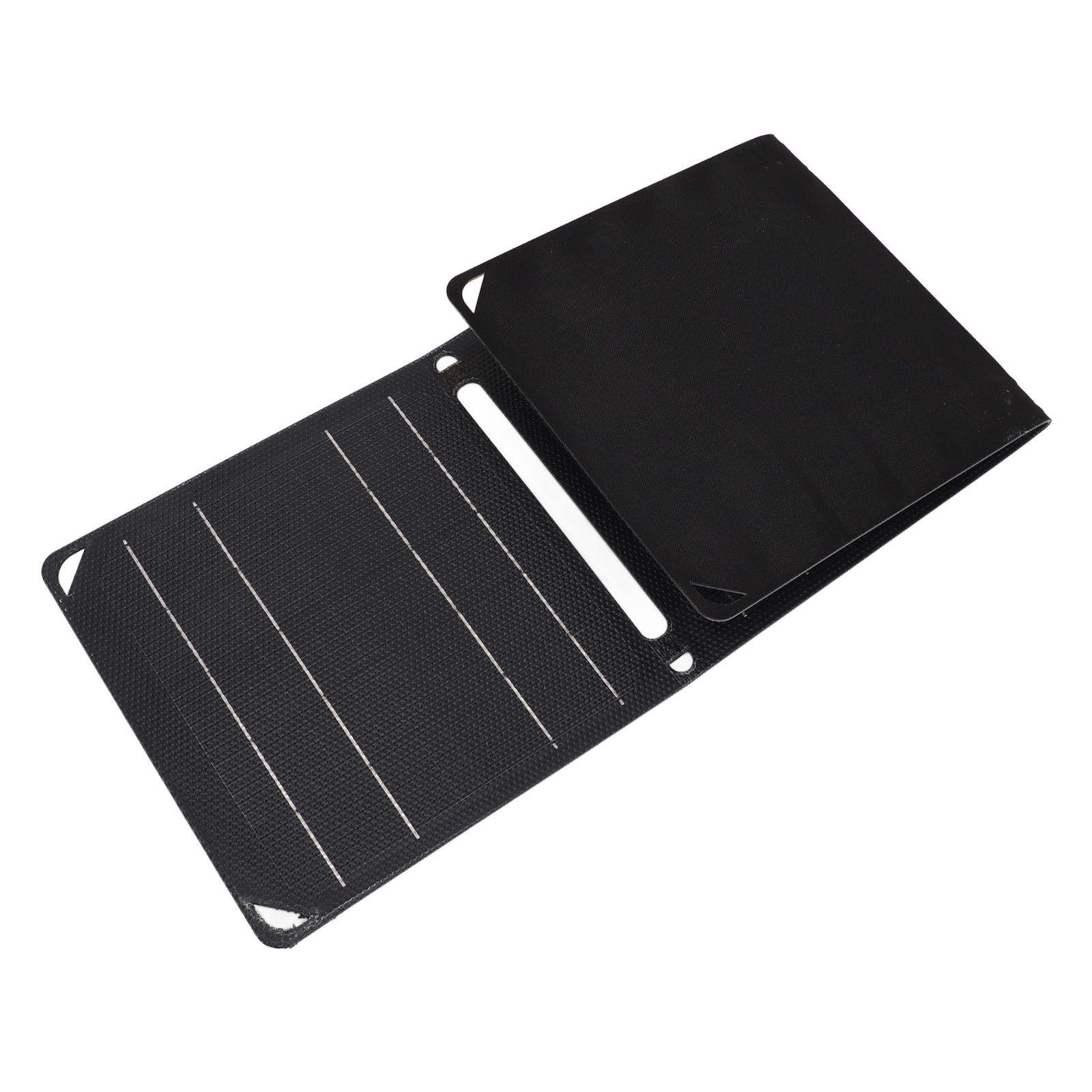 21W Portable Solar Panel Foldable Dual USB Charger Black For Phone Power Station