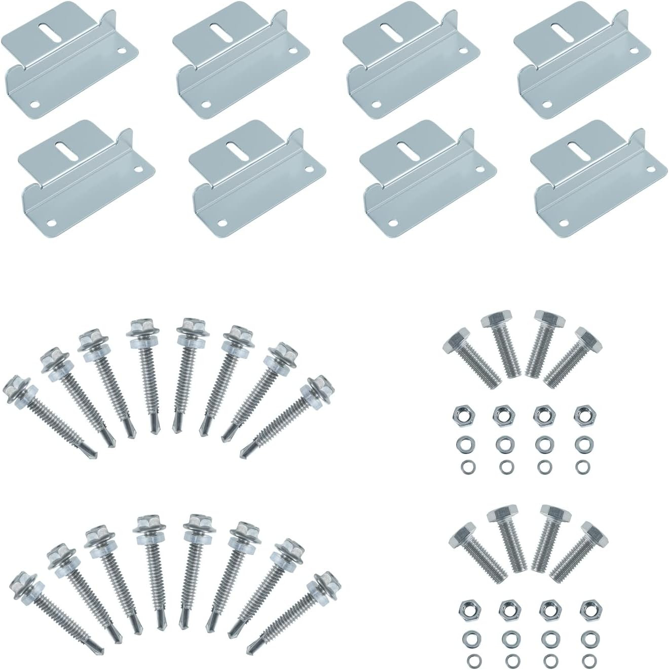 JJN Solar Panel Mount Z Brackets, 2 Sets 8 Units Solar Panel Mounting Brackets,